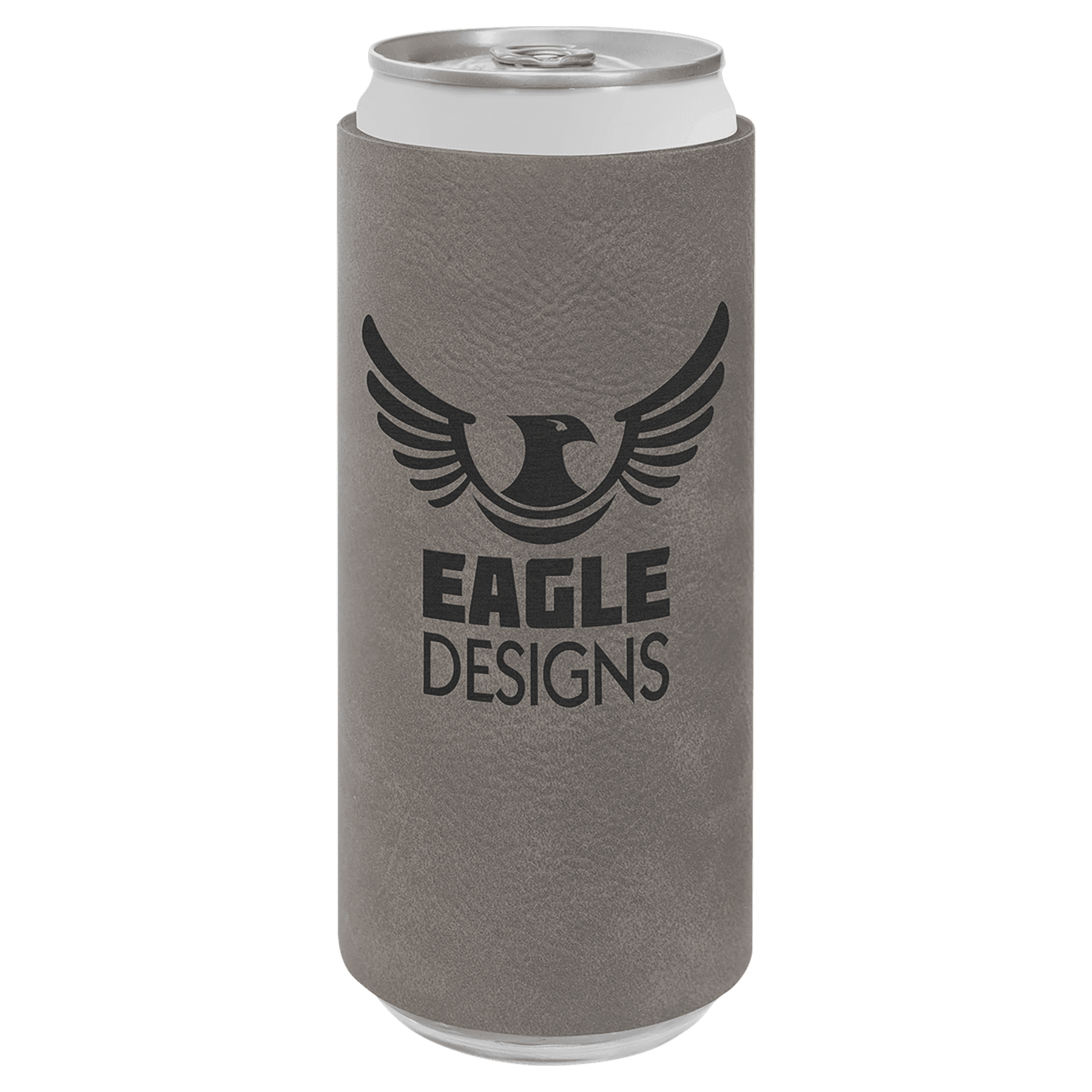 Gray Leatherette Slim Beverage Holder 1