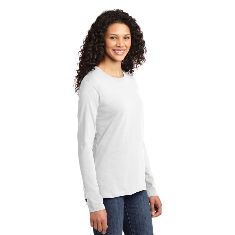 Port & Company Women's Long Sleeve Core Cotton Tee. 34