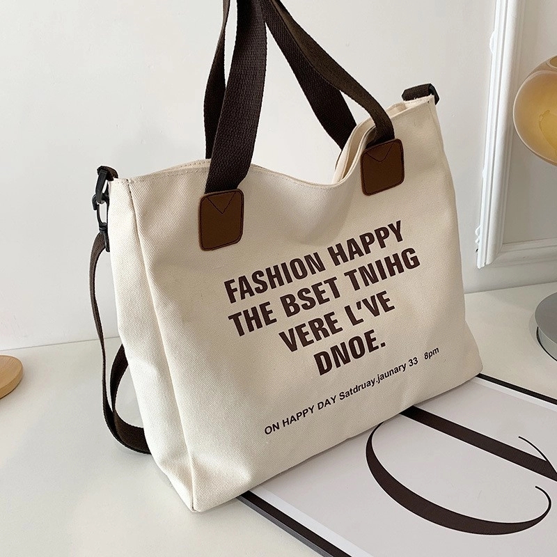 Monogram Canvas Bag, custom tote bag with logo imprint 6