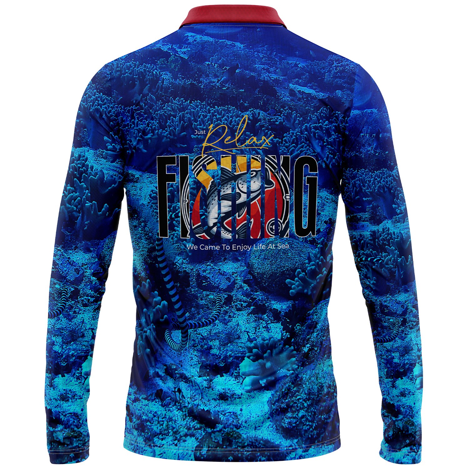 Unisex 170 GSM Sunproof SPF 50+ Fishing Long Sleeve Polo Shirt 2