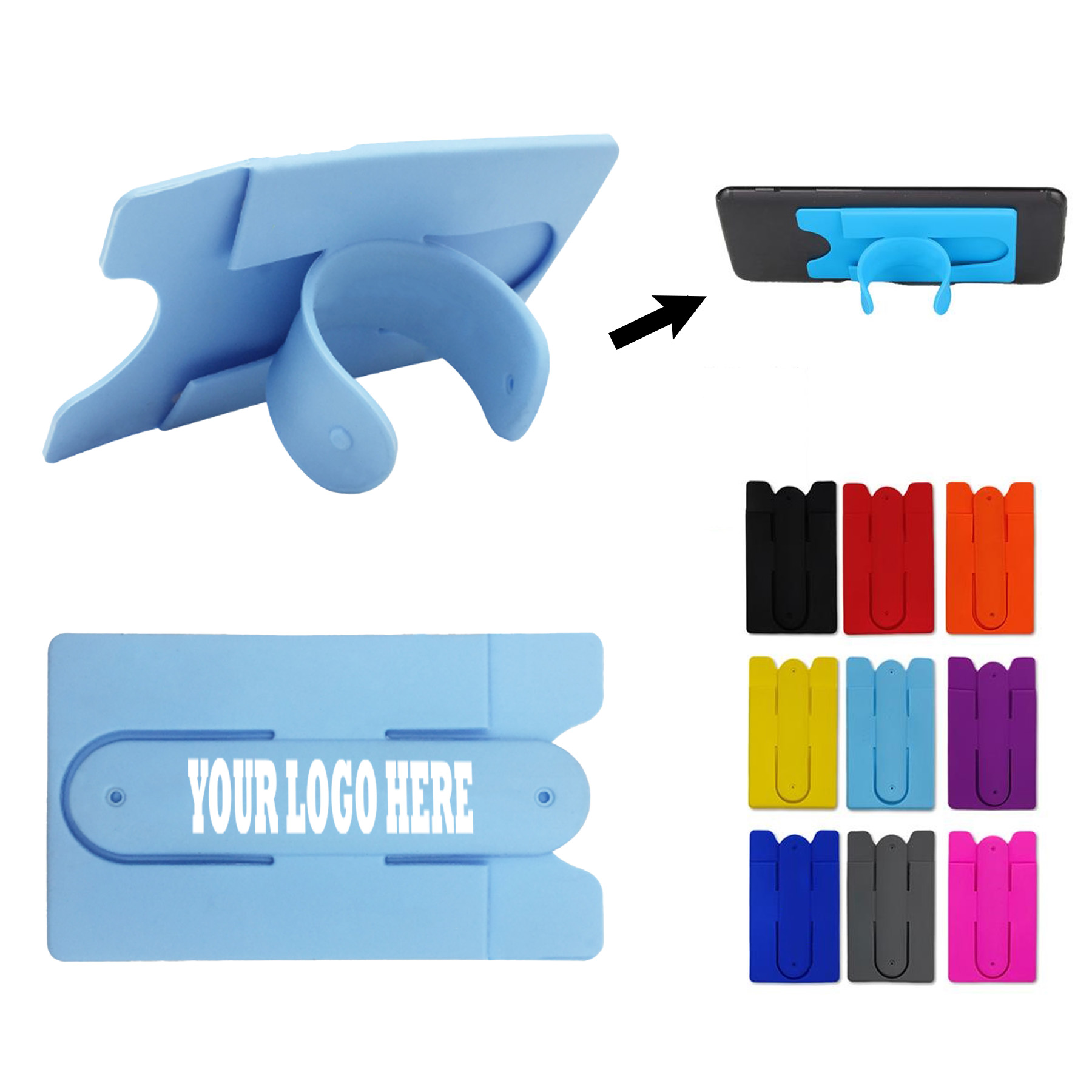 Silicone Phone Wallet With Kickstand 1