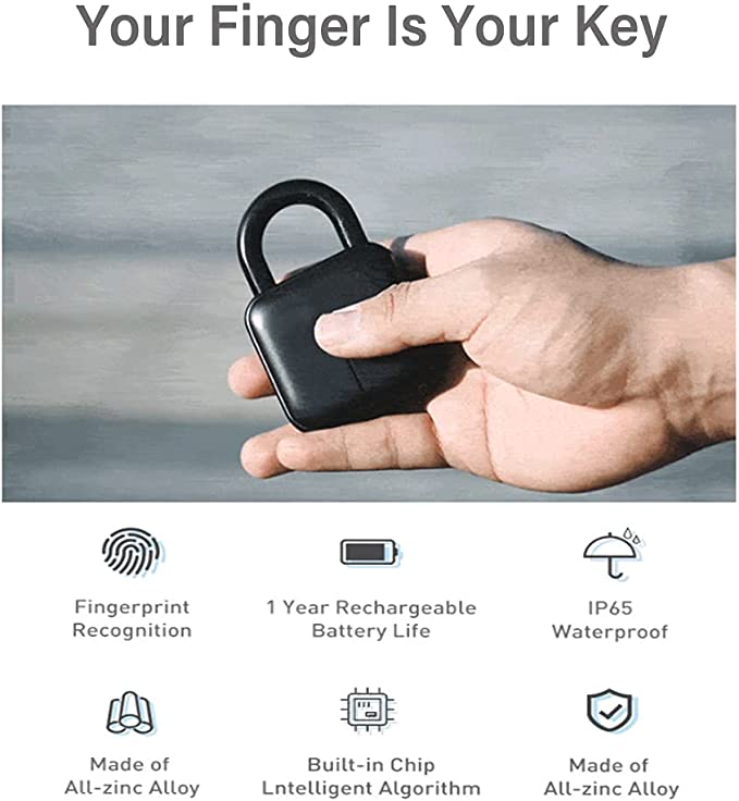 App Remote Control Fingerprint Electronic Lock for Gate/Locker/Luggage/Gym 17