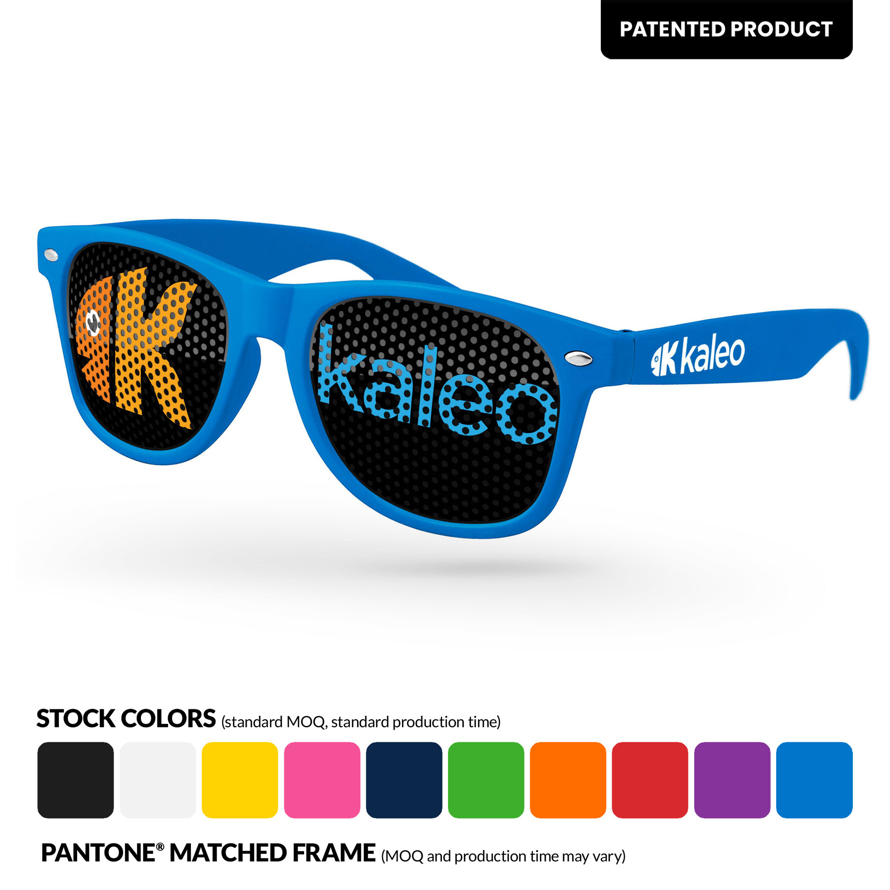 Retro Pinhole Sunglasses w/ 1-Color Temple Imprint 8