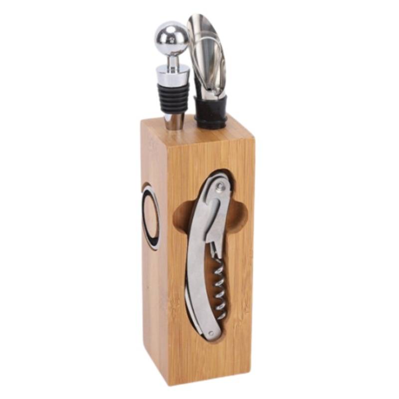 Red Wine Corkscrew Set w/ Wood Box 3