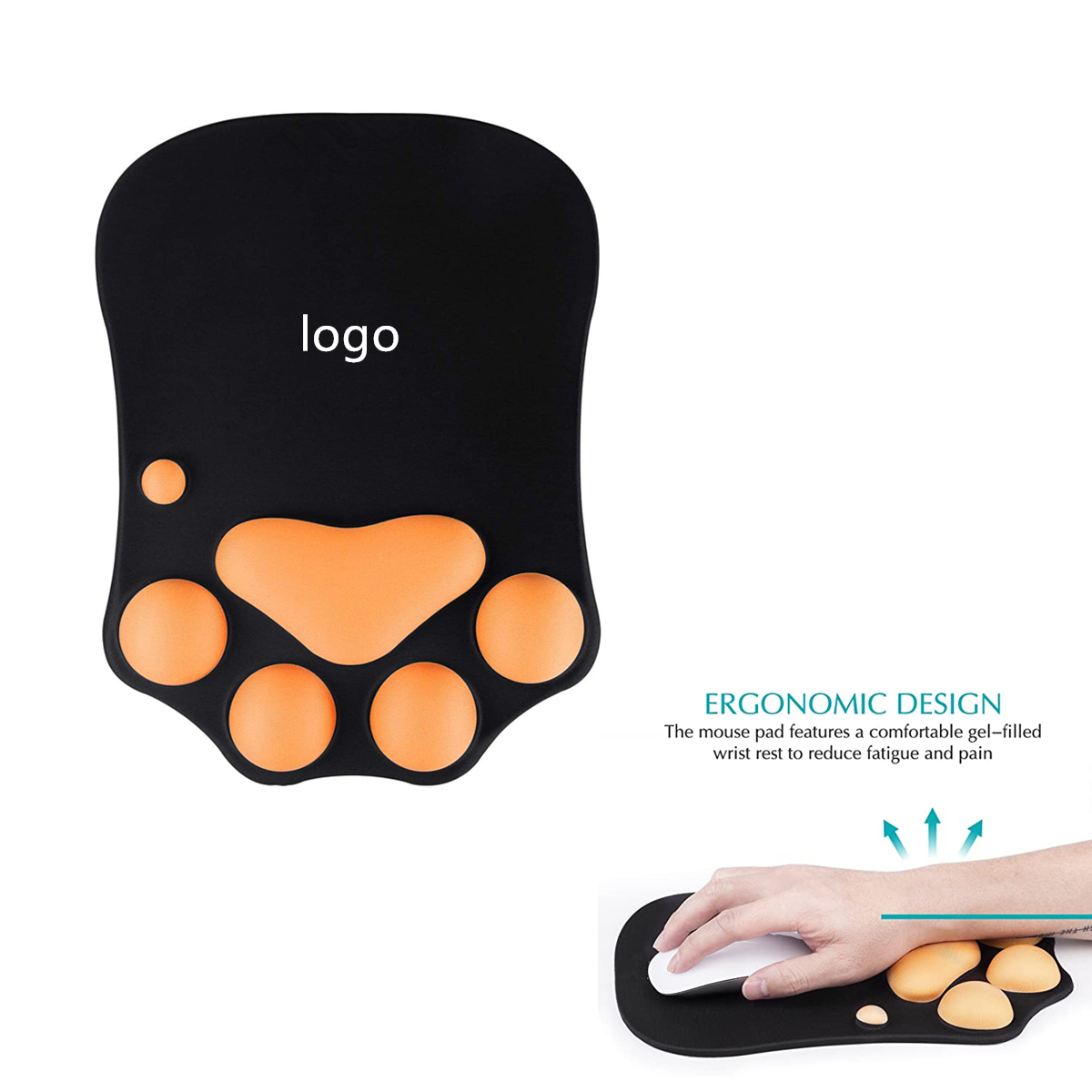 Cat Paw Mouse Pad with Wrist Support 2