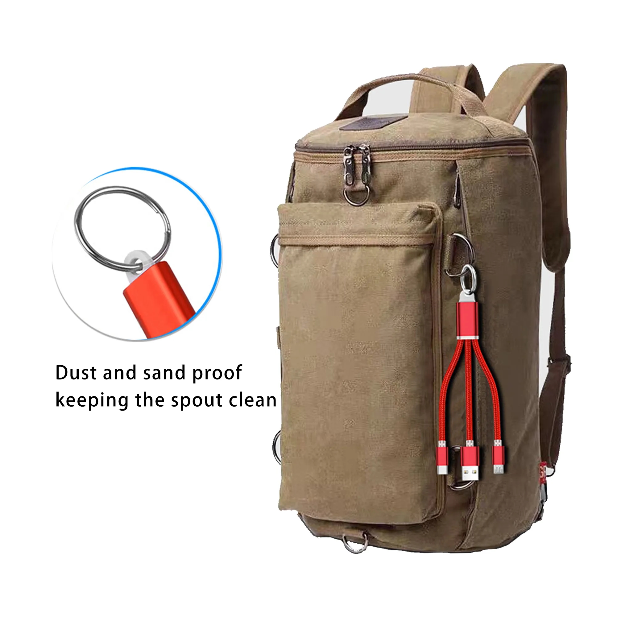 2-In-1 Charging Cable With Key Chain 4