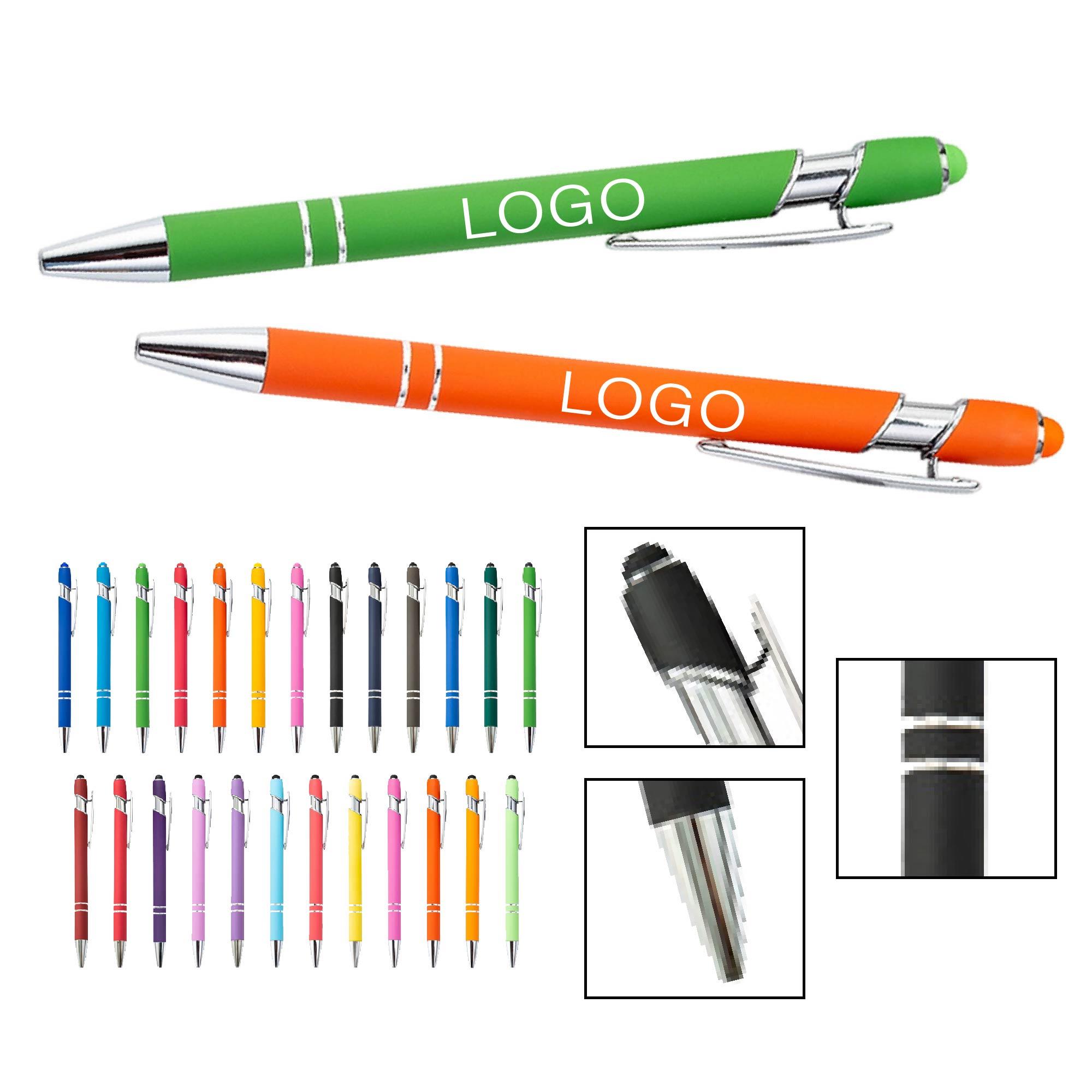 Metal Two-in-One Ballpoint Pen and Stylus 2