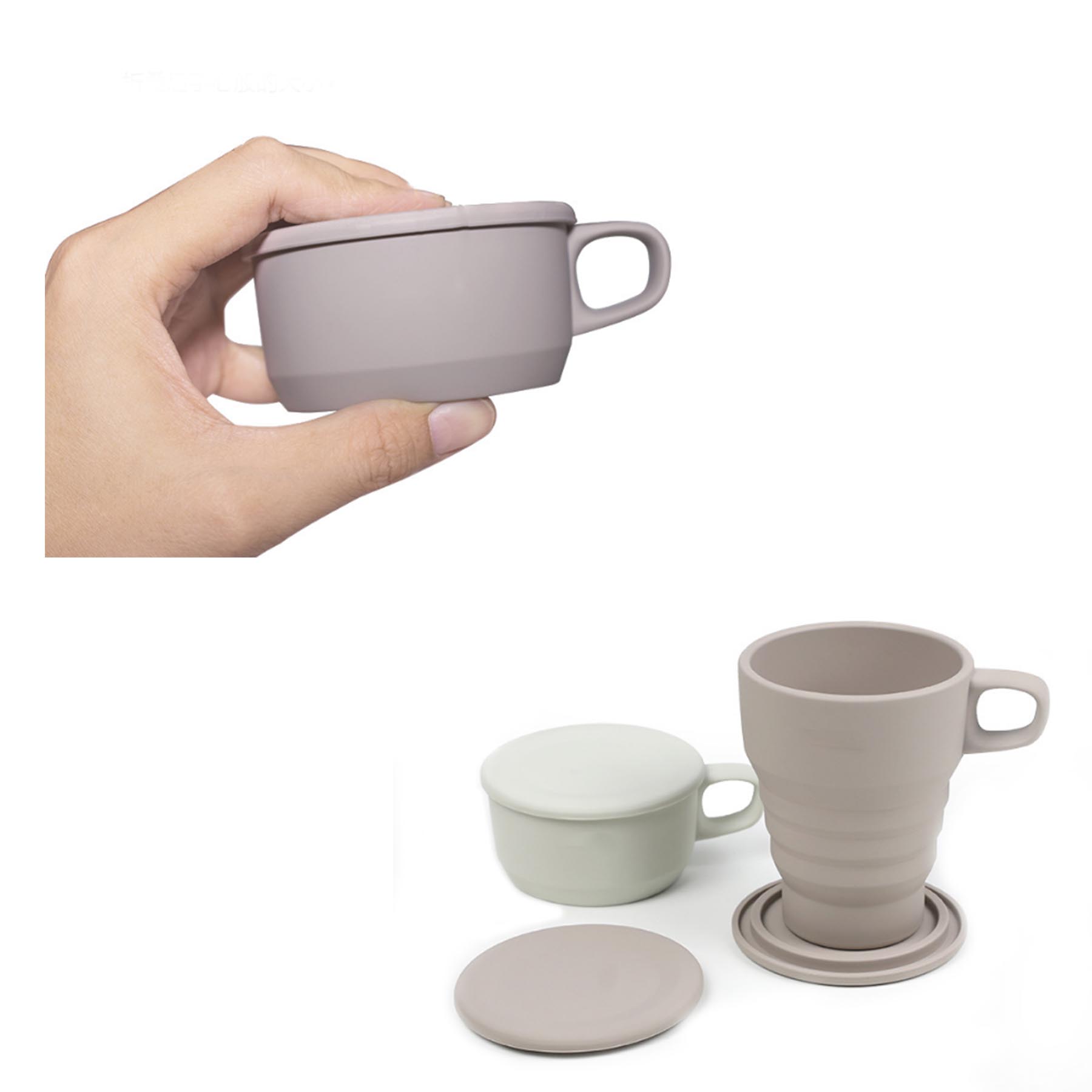 10oz Silicone Folding Coffee Cup 2