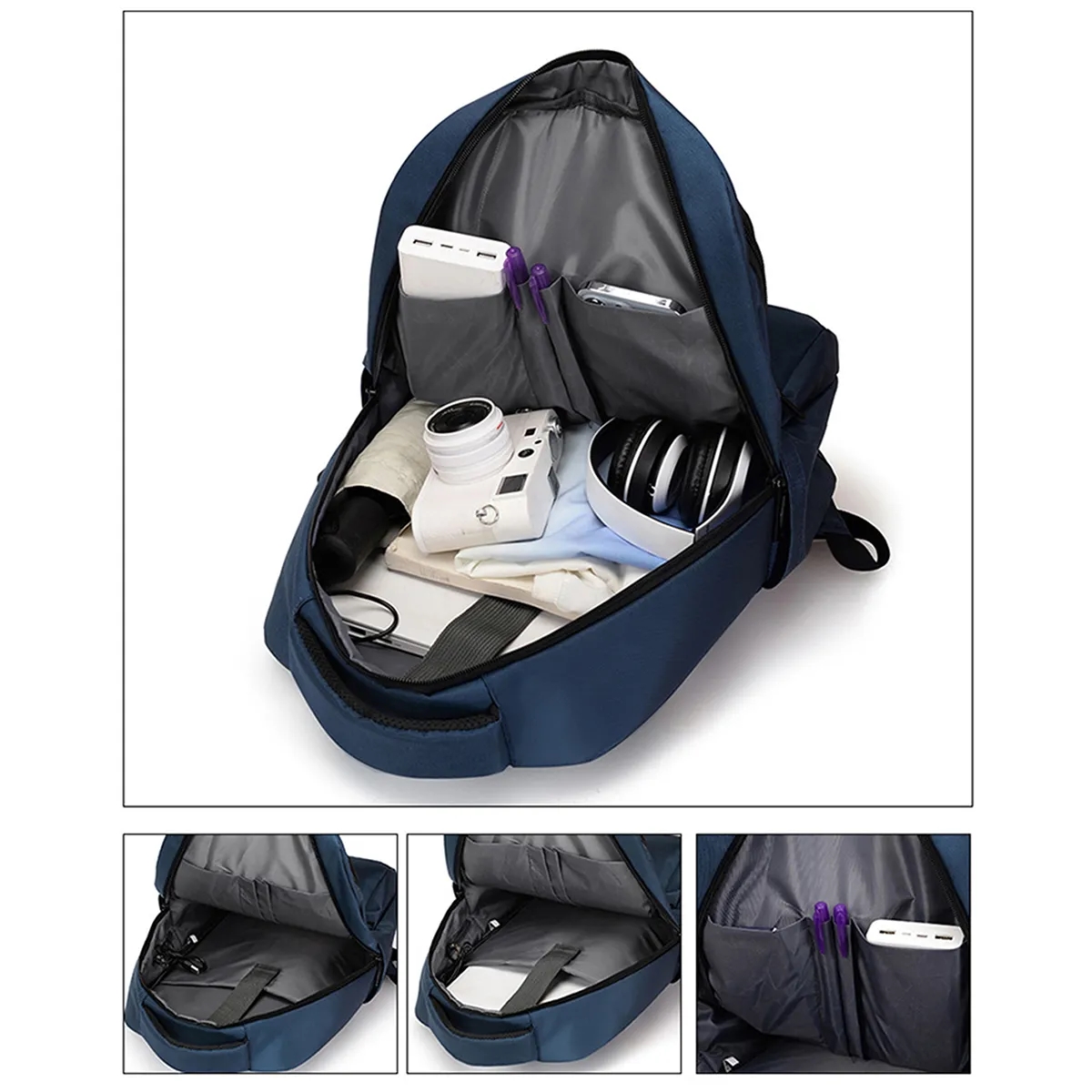 20 L Waterproof Business Laptop Usb Charging Travel Backpack 6