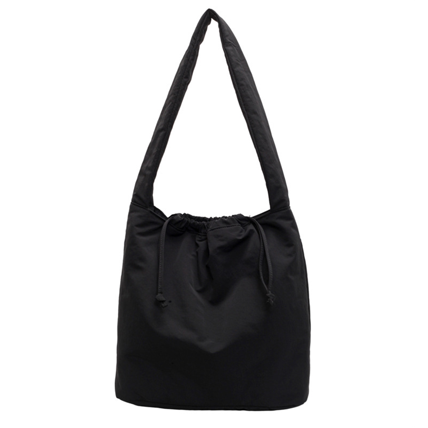 Lightweight Nylon Drawstring Shoulder Tote Bag 2
