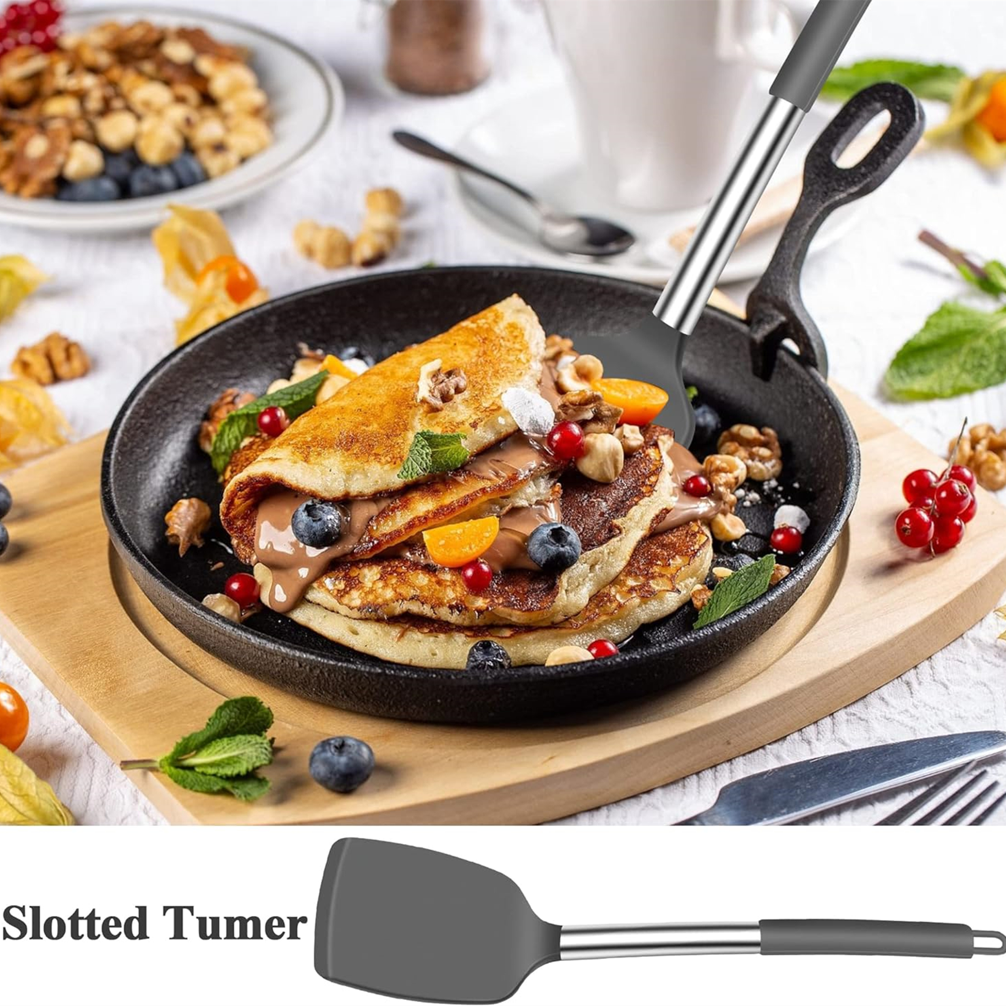 2 Pcs Silicone Spatula Set For Kitchen Cooking 3