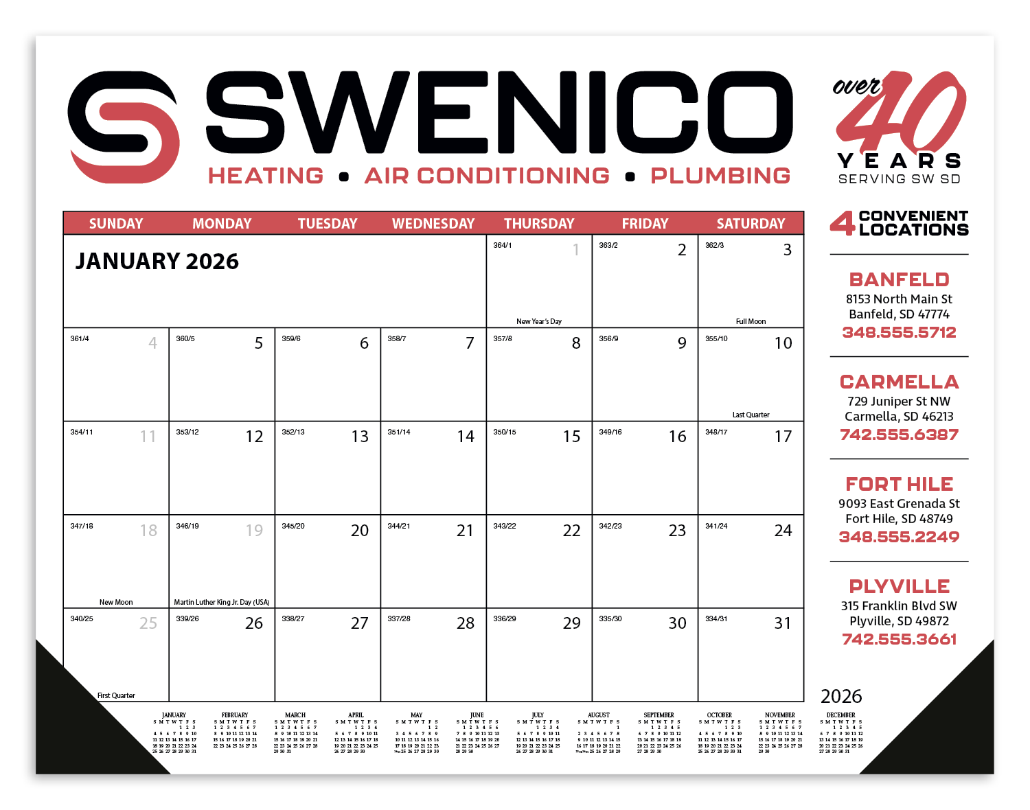 Skinner & Kennedy® Desk Pad Calendar 7