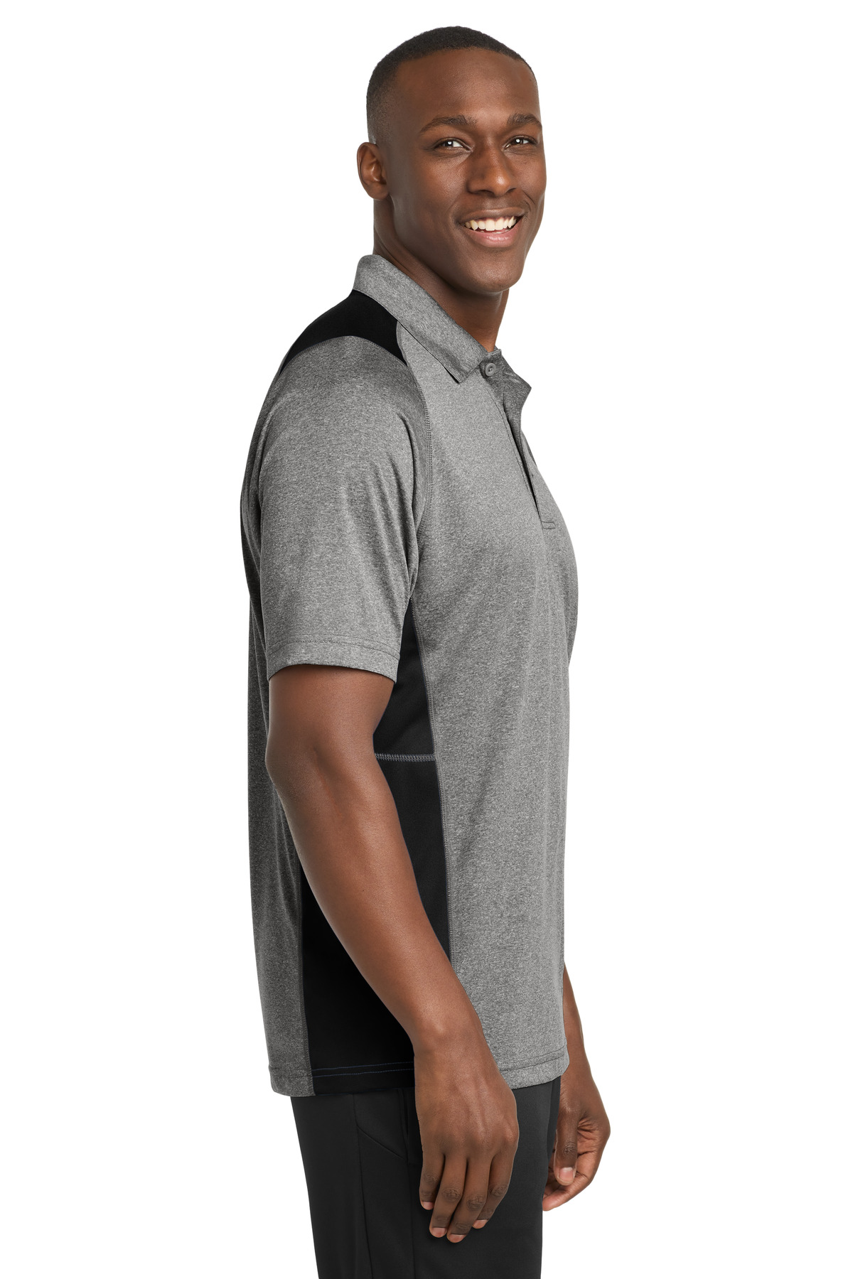 Sport-Tek Heather Colorblock Contender Polo. ST665 61