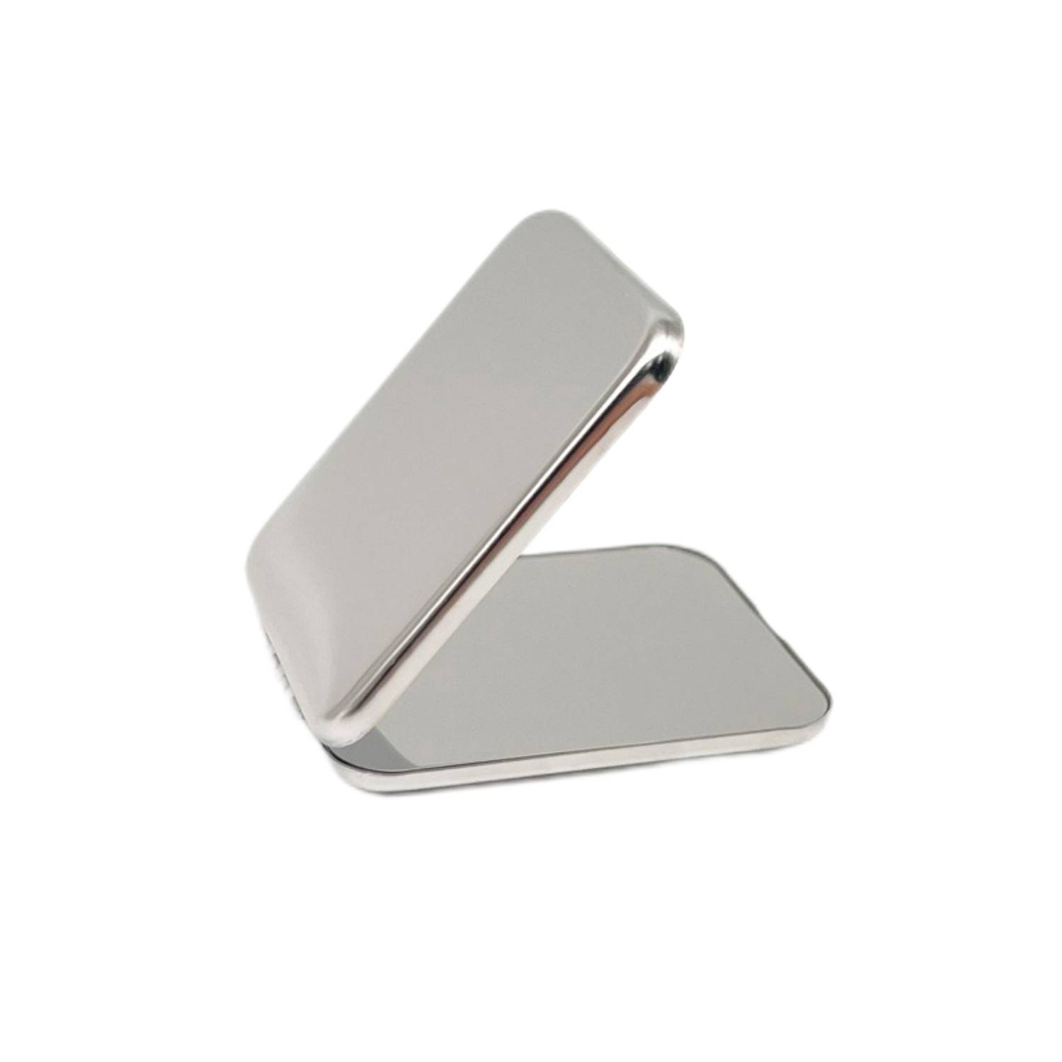 Rectangle Stainless Steel Foldable Compact Makeup Mirror 4