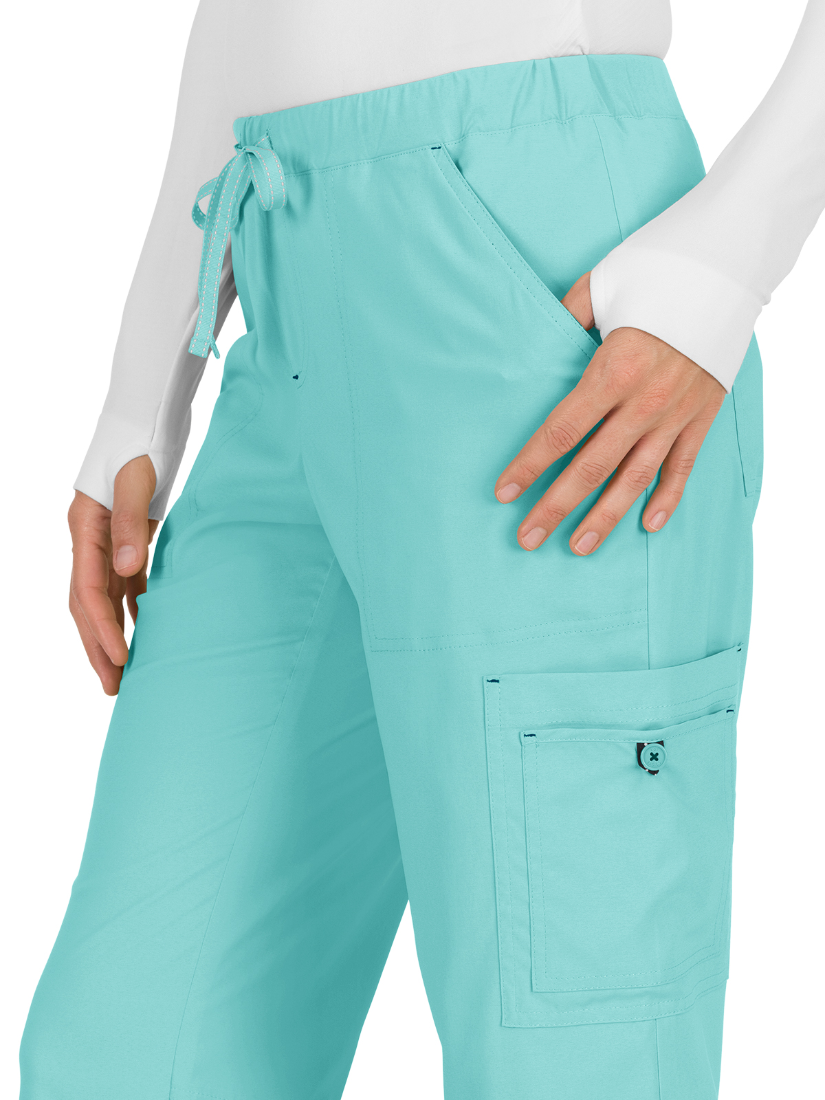 koi - Basics - Women's Eight-Pocket Stretch Cargo Holly Pant 28