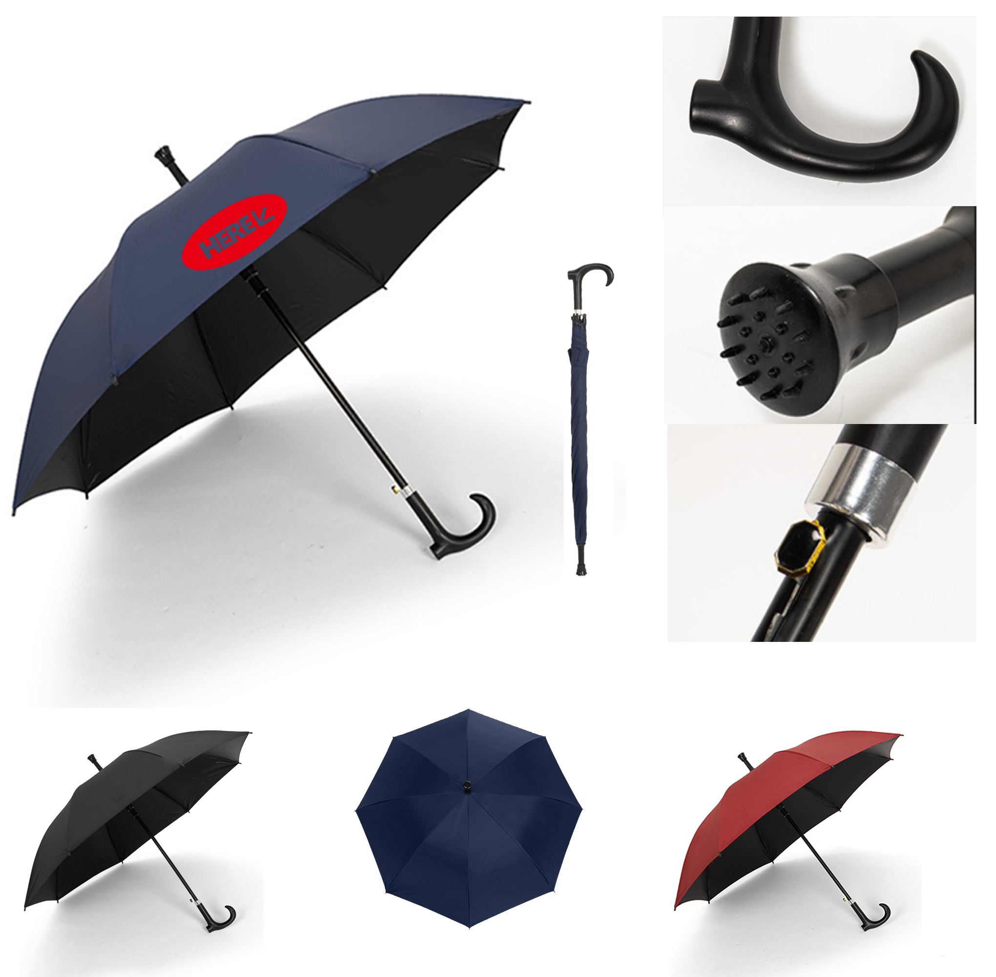Hiking Umbrella With UV Protection & Vintage Handle 1