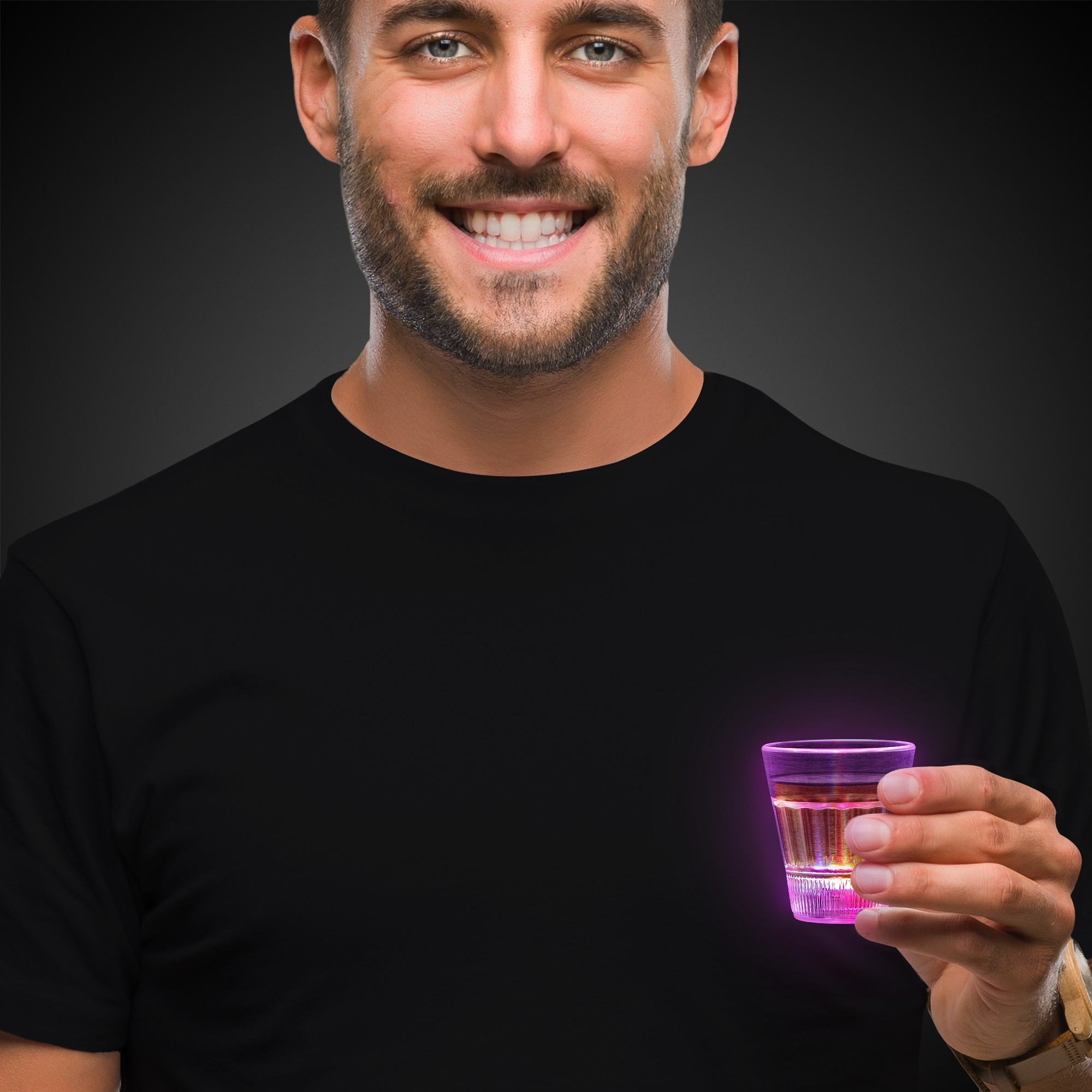 Light Up Rainbow Shot Glass (Pad Print)