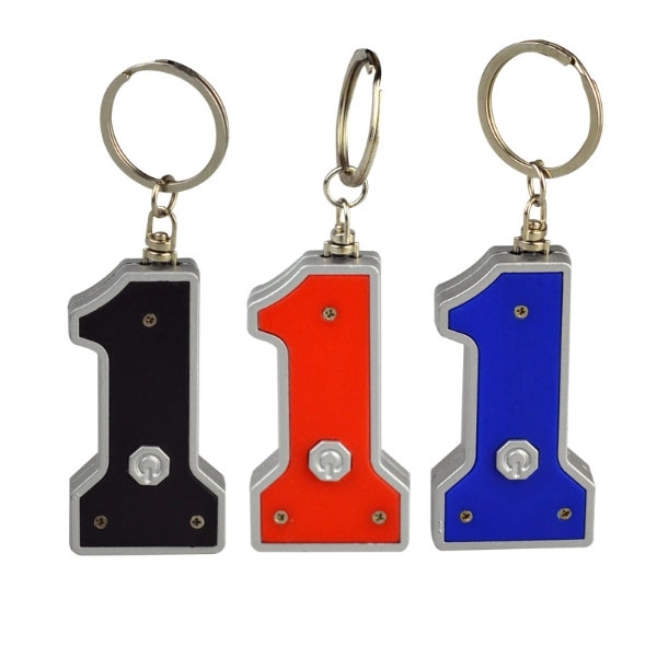 Number 1 Shaped LED Key Chain 3