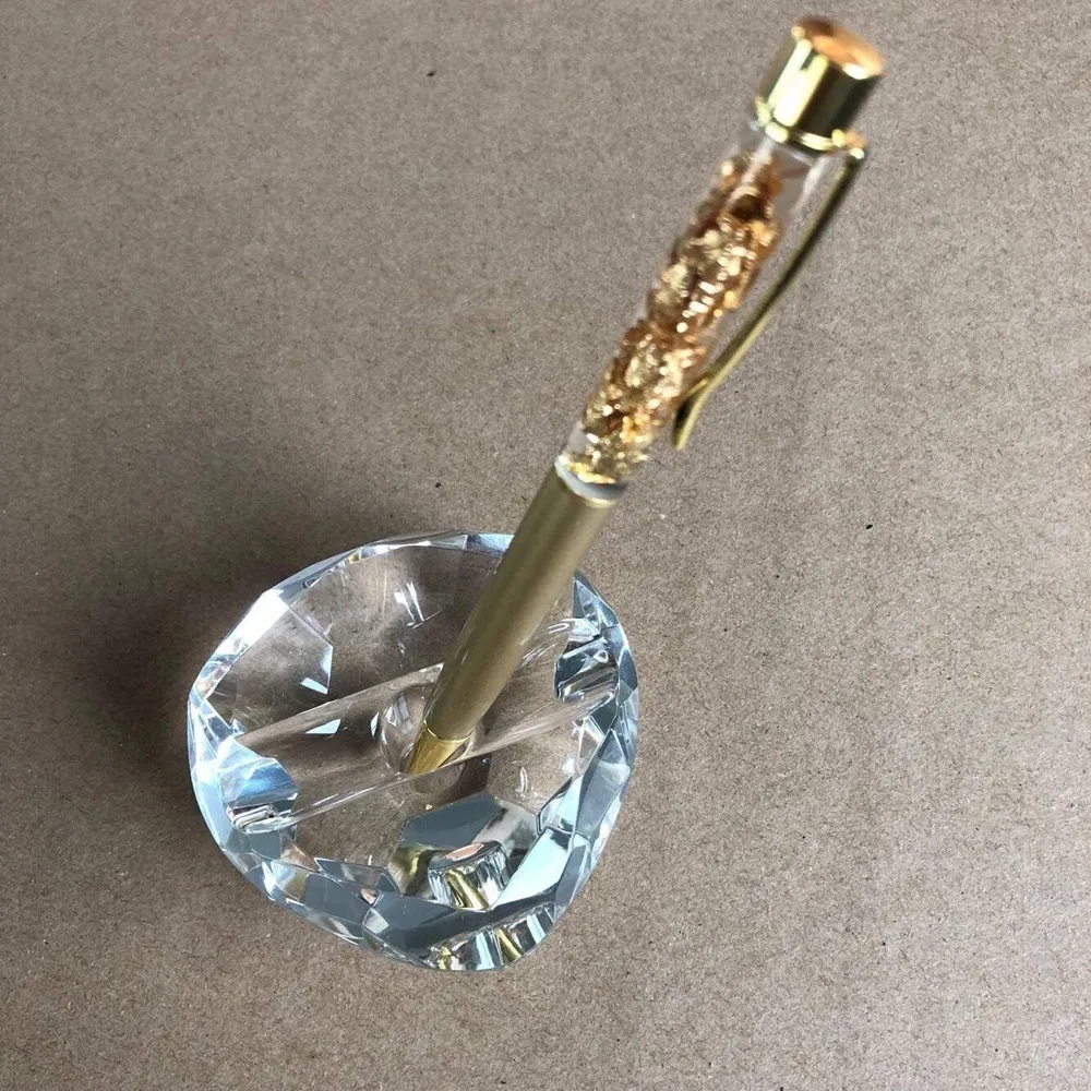 Crystal Wedding Pen Stand Paperweight - Heart 7