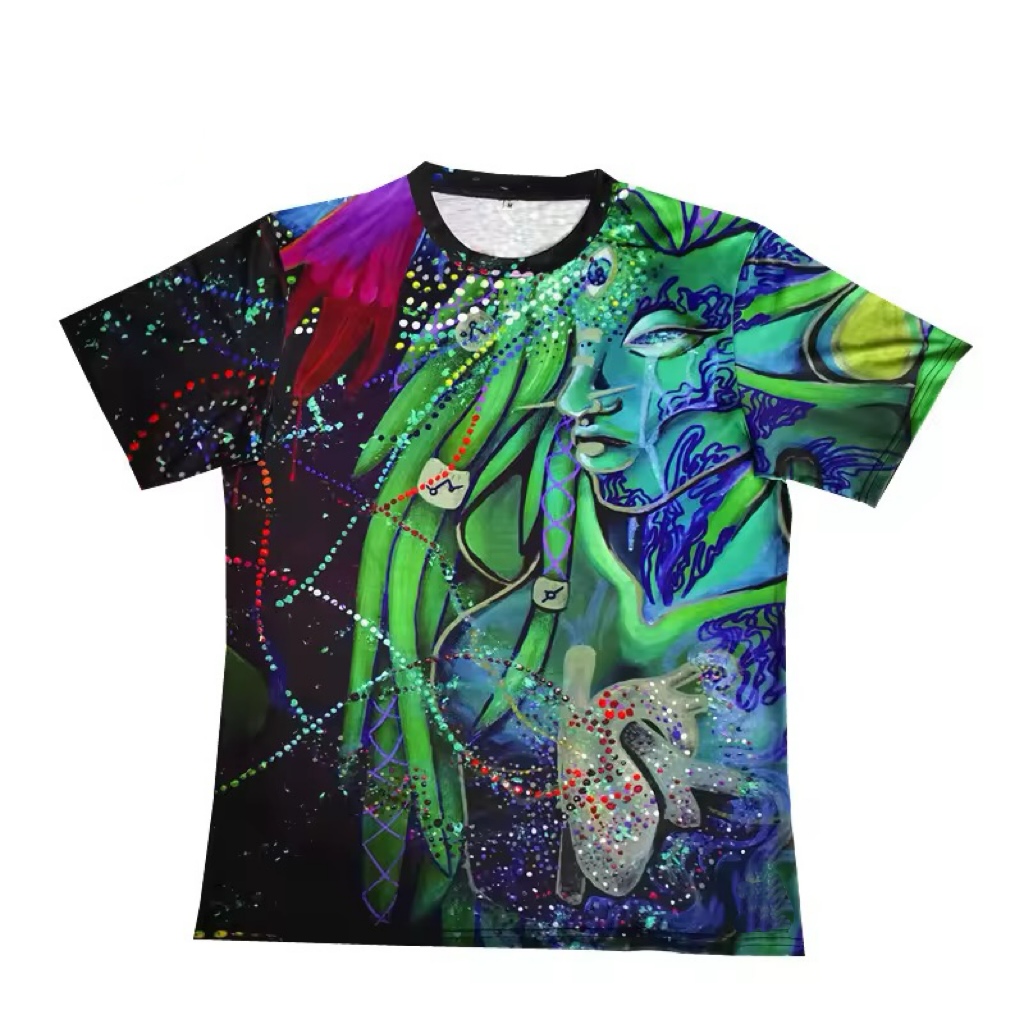 MOQ 20 pcs Full Color Crew Neck Tee 3