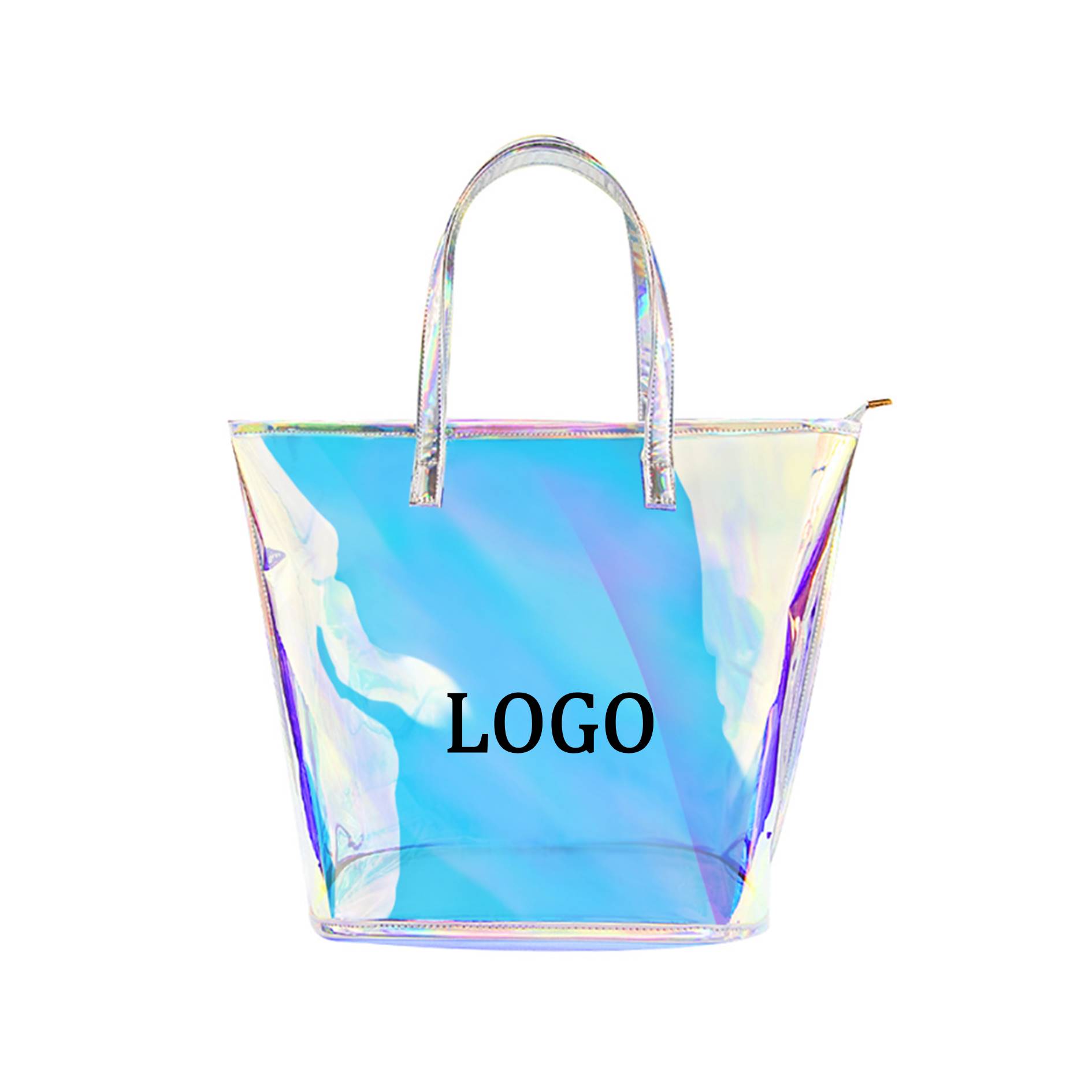Large Iridescent Clear TPU Tote Bag 1