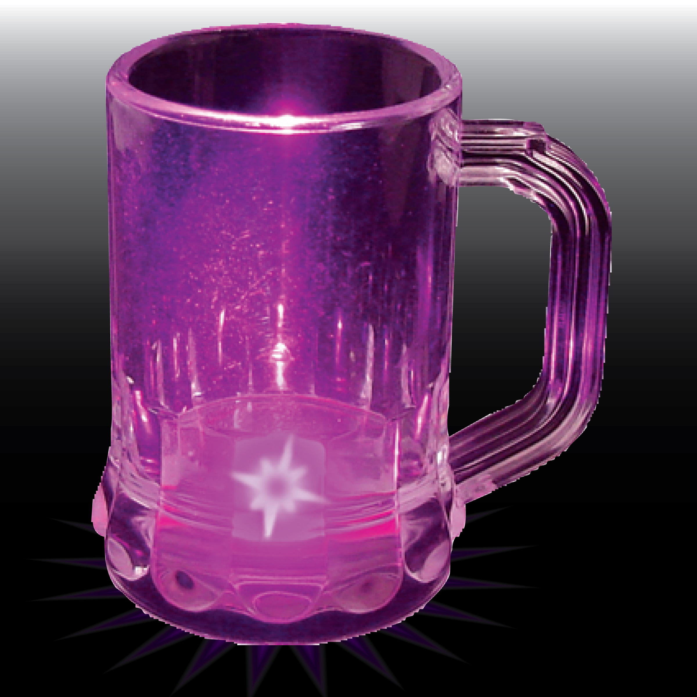 1.25oz Light Up Plastic Fluted Mini Mug with Handle 15