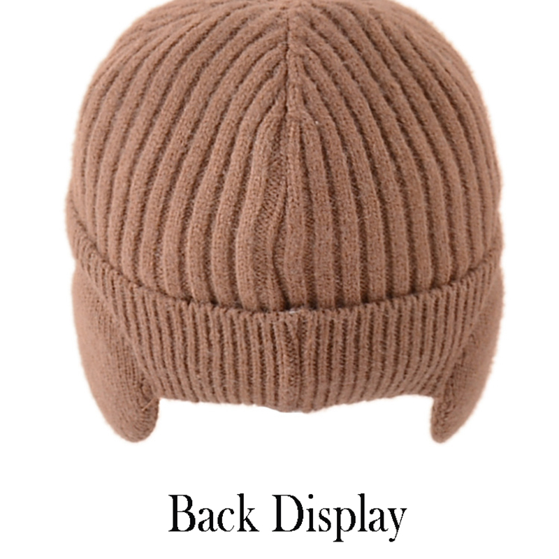 Knit Beanie Winter Fleece Lined Skull Cap w/ Ear Flaps 8