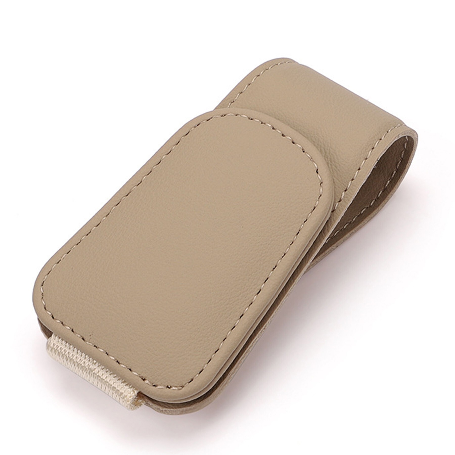 Car Sun Visor PU Leather Sunglass Holder 6