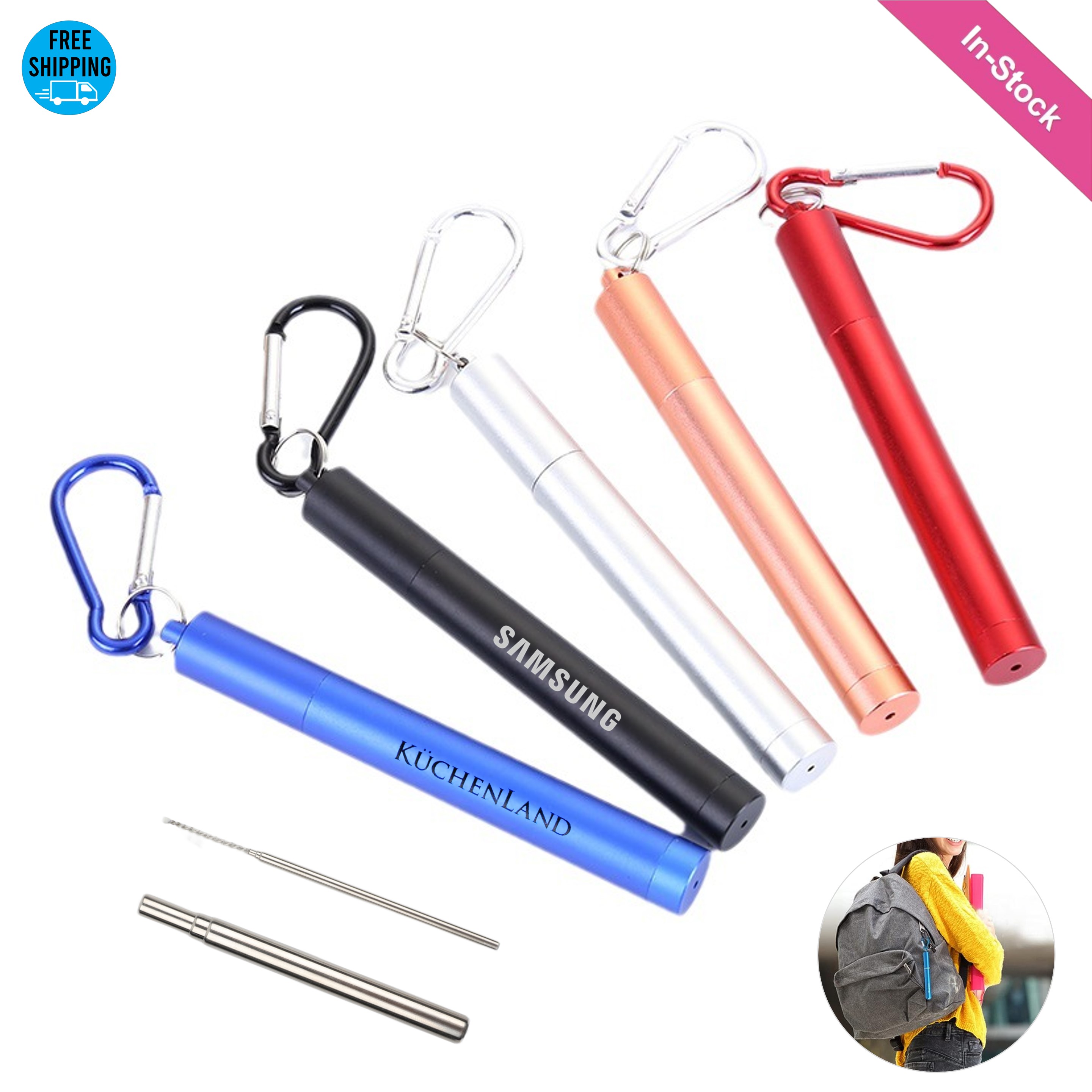 Reusable Stainless Steel Straw with Case 4