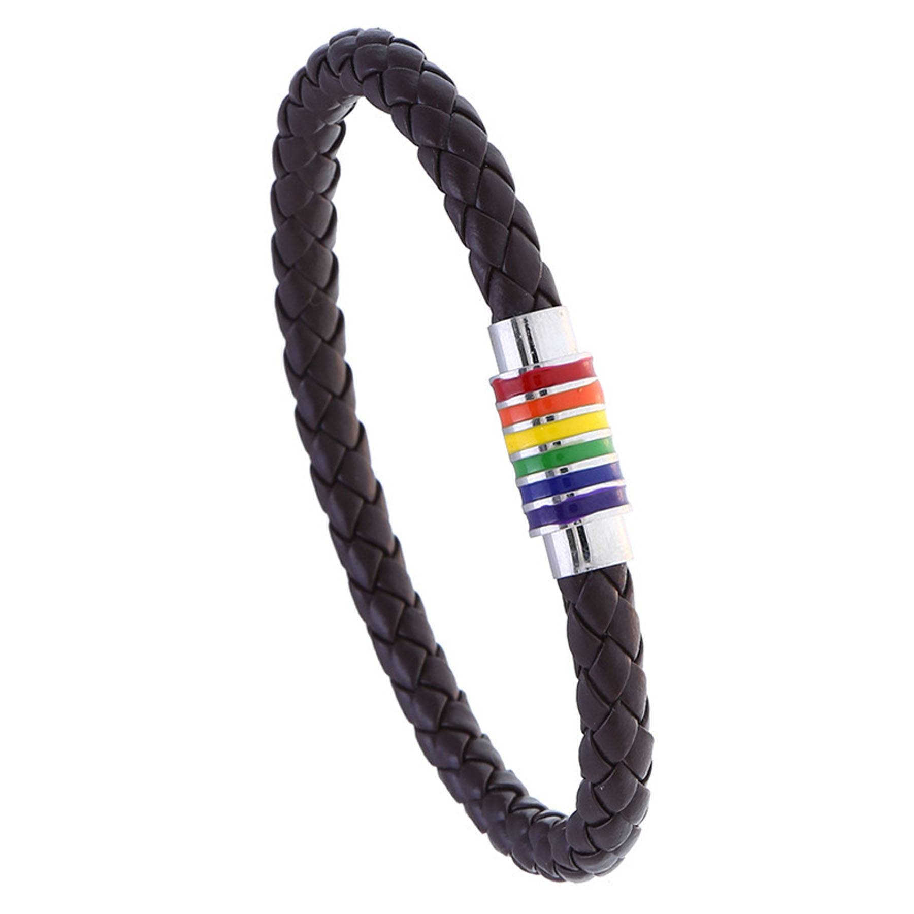 Copper magnetic buckle PU leather bracelet 5