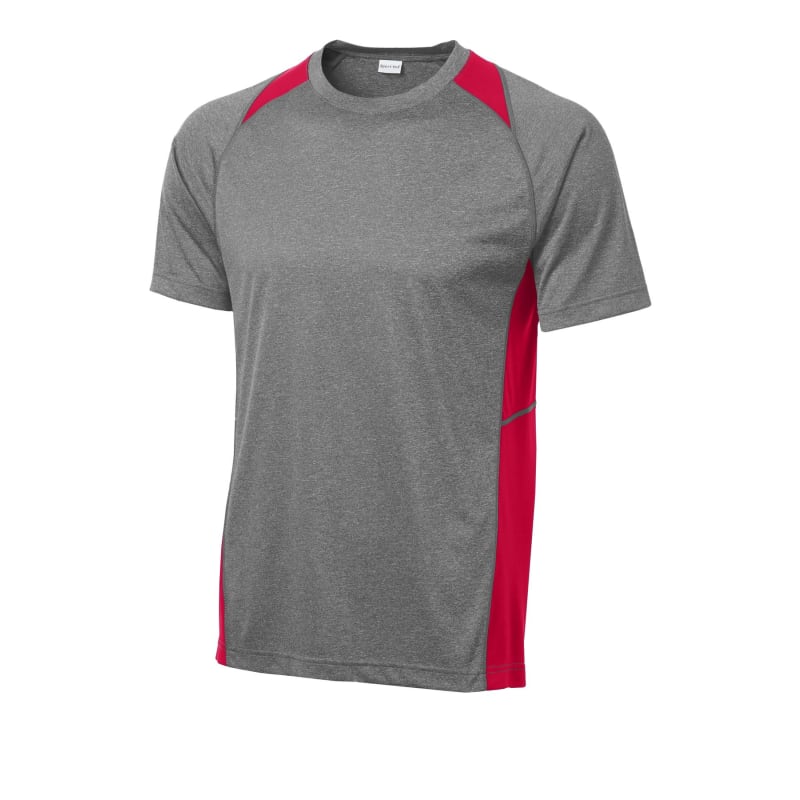 Sport-Tek Heather Colorblock Contender Tee. 15
