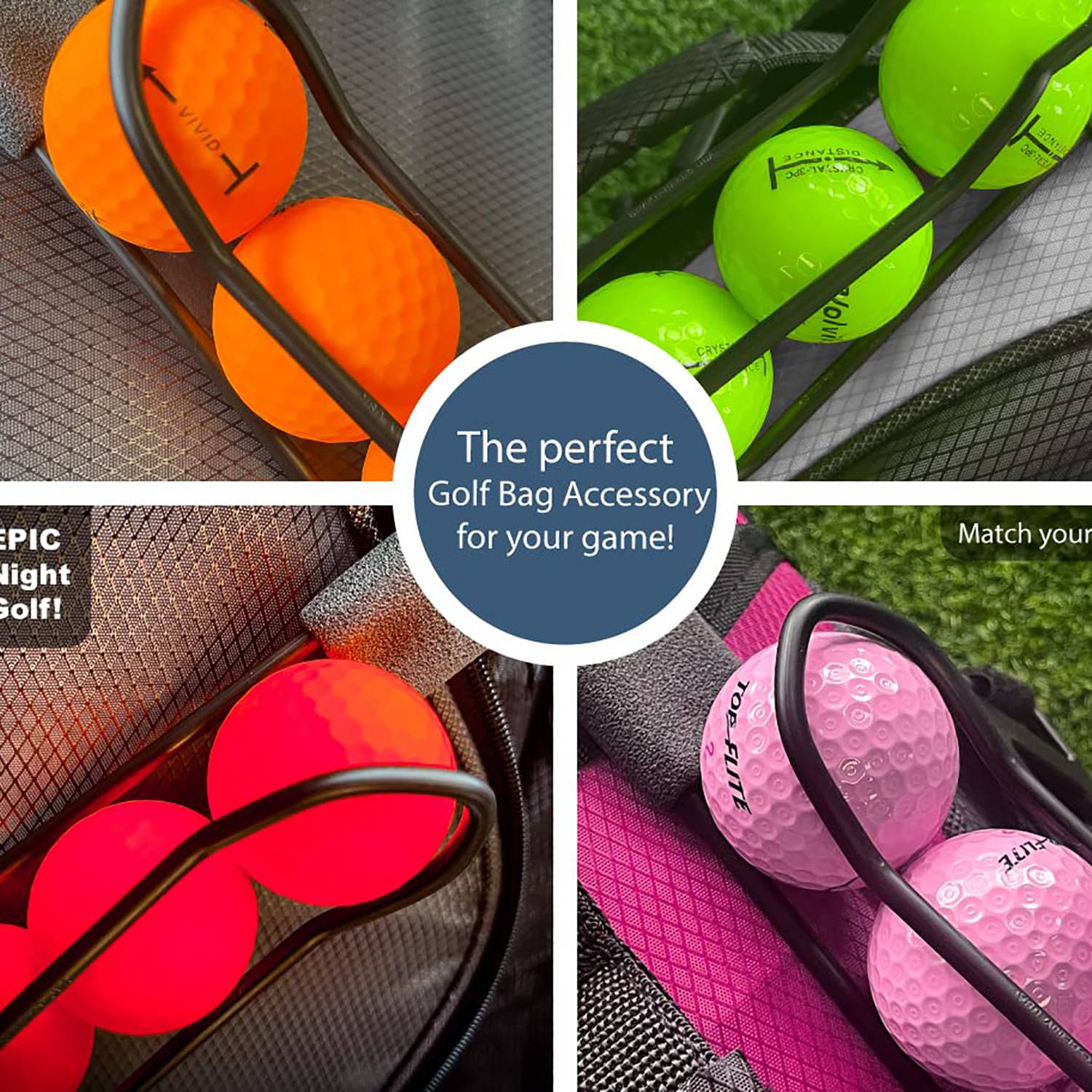 Quick-Access Portable Golf Ball Holder For Outdoor Training 4