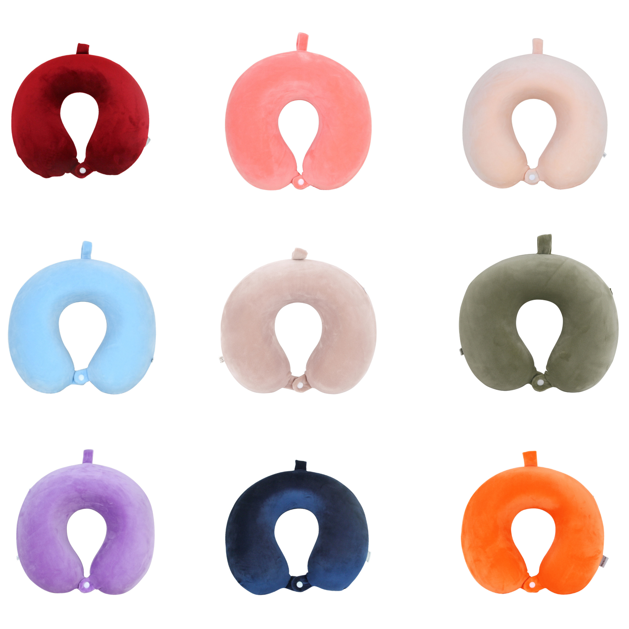 MOQ 50 PCS Supportive Memory Foam U Shaped Neck Pillow 22