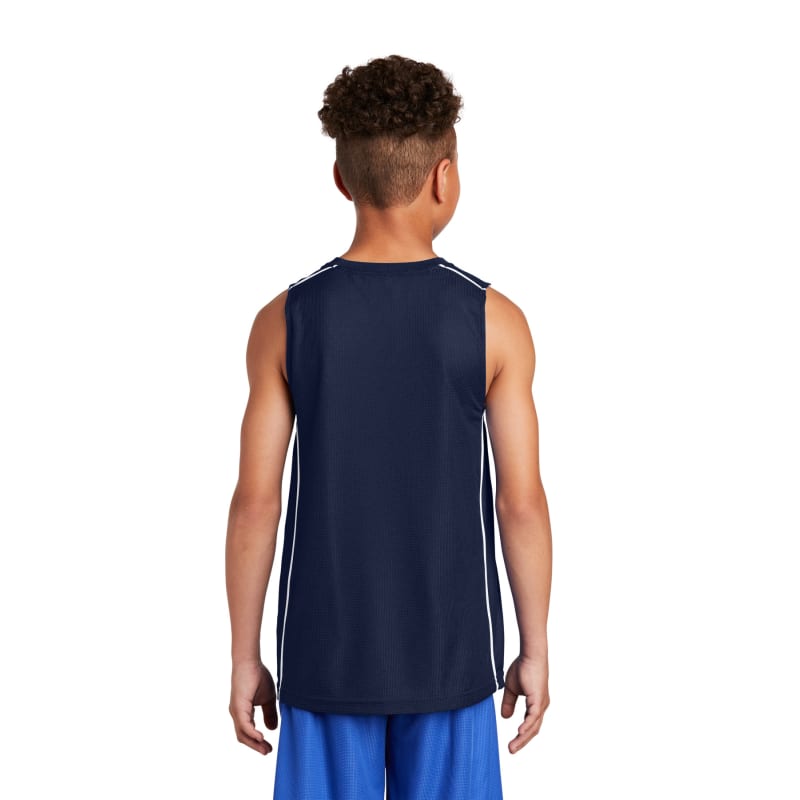 Sport-Tek Youth PosiCharge Mesh Reversible Sleeveless Tee. 12