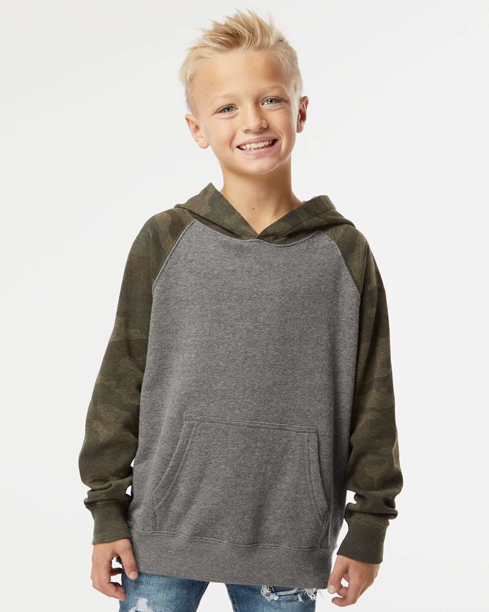 Youth Lightweight Special Blend Raglan Hooded Sweatshirt - PRM15YSB 35