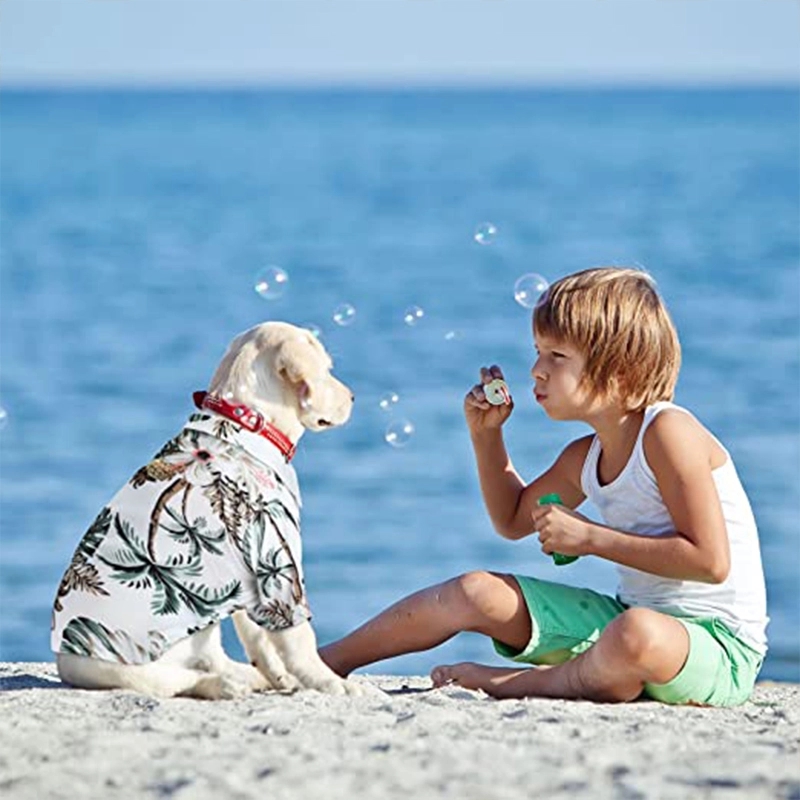Pet Summer T-Shirts Hawaii Style Floral Dog Clothes 2