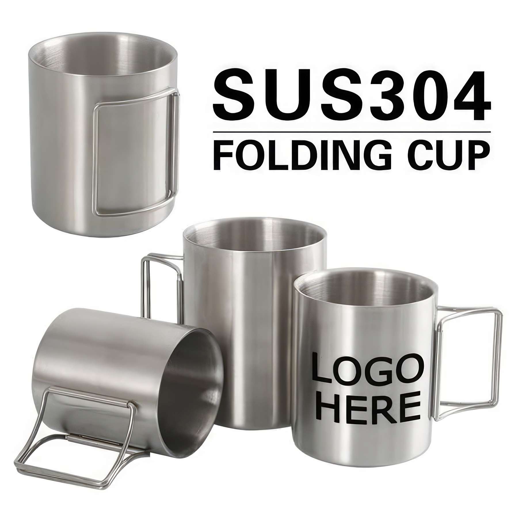 Camping Coffee Cup With Folding Handle 2