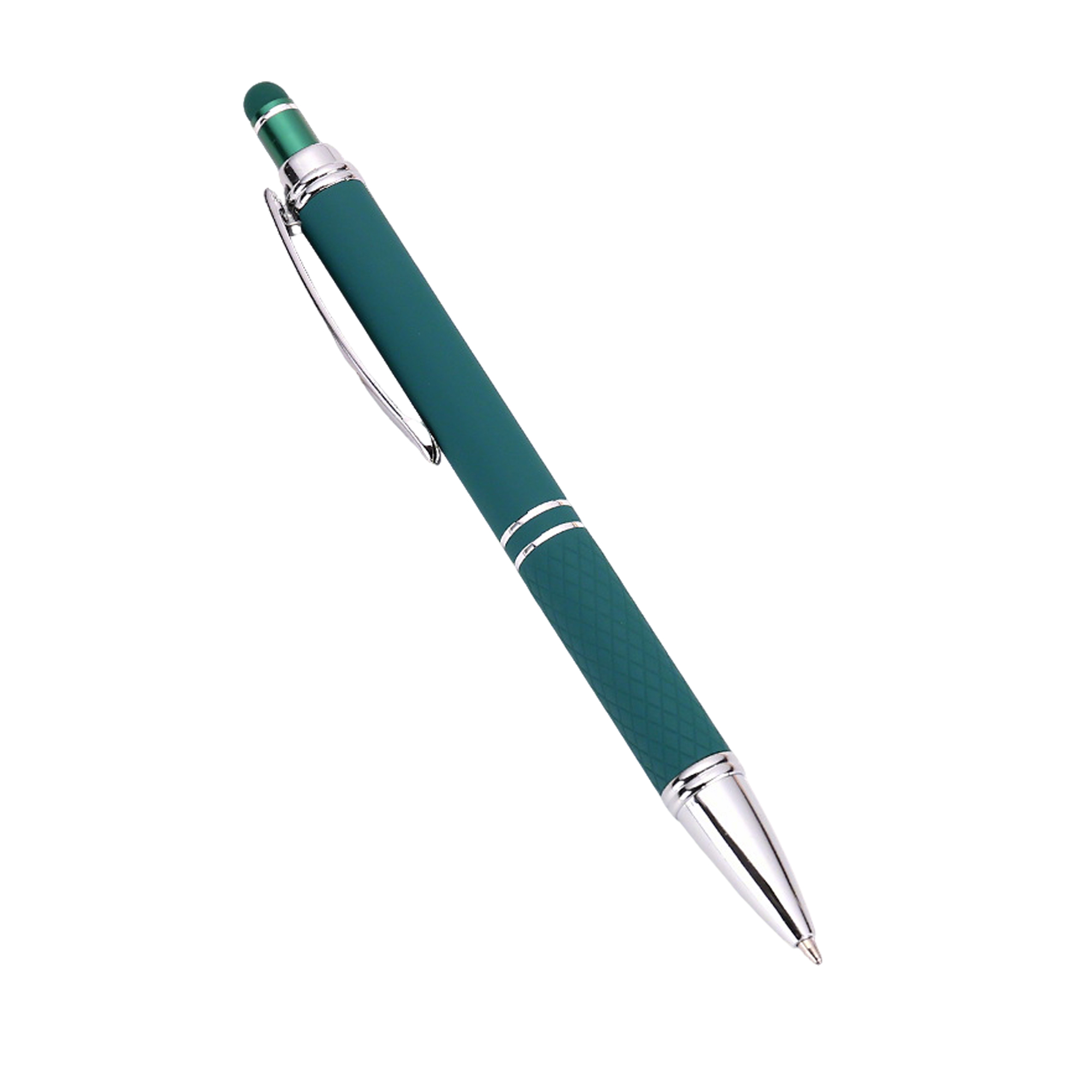 Metallic Stylus Ballpoint Pen With Soft Touch 5.5" Length 9