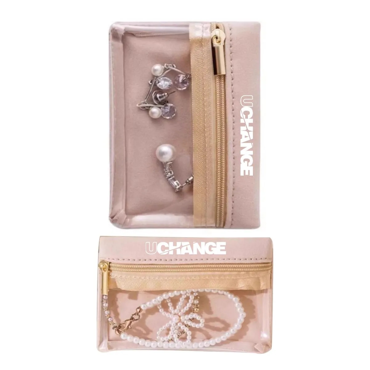 Portable Velvet Jewelry Travel Pouch With Zipper 6