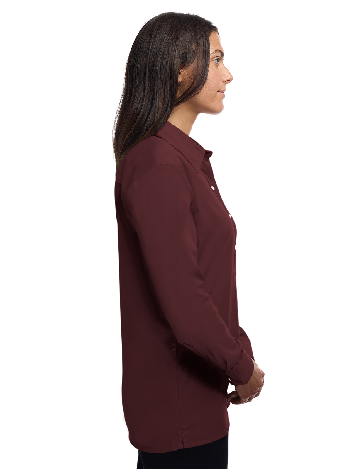 Blue Generation - Women's Pocketless Long Sleeve Superblend Poplin Shirt 63