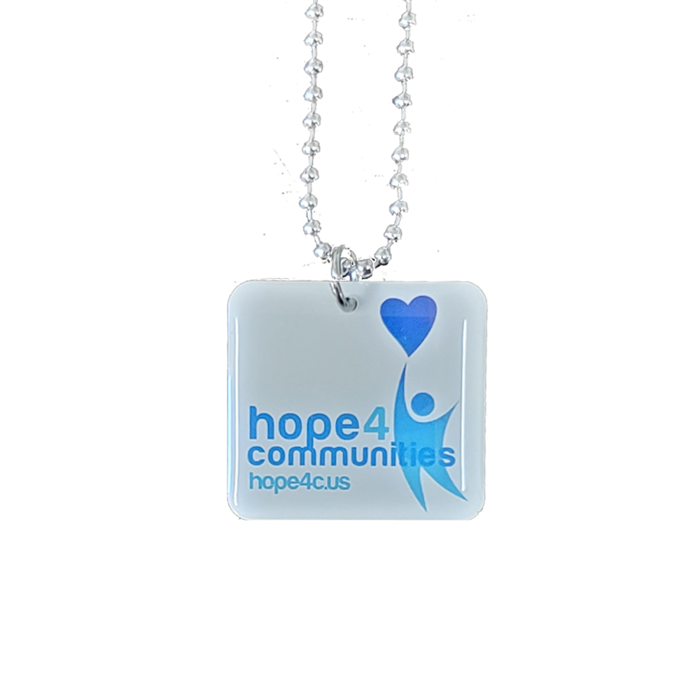 Ball Chain Necklace with Custom Pendant / Charm from 1.1 - 2 Sq. In. 3