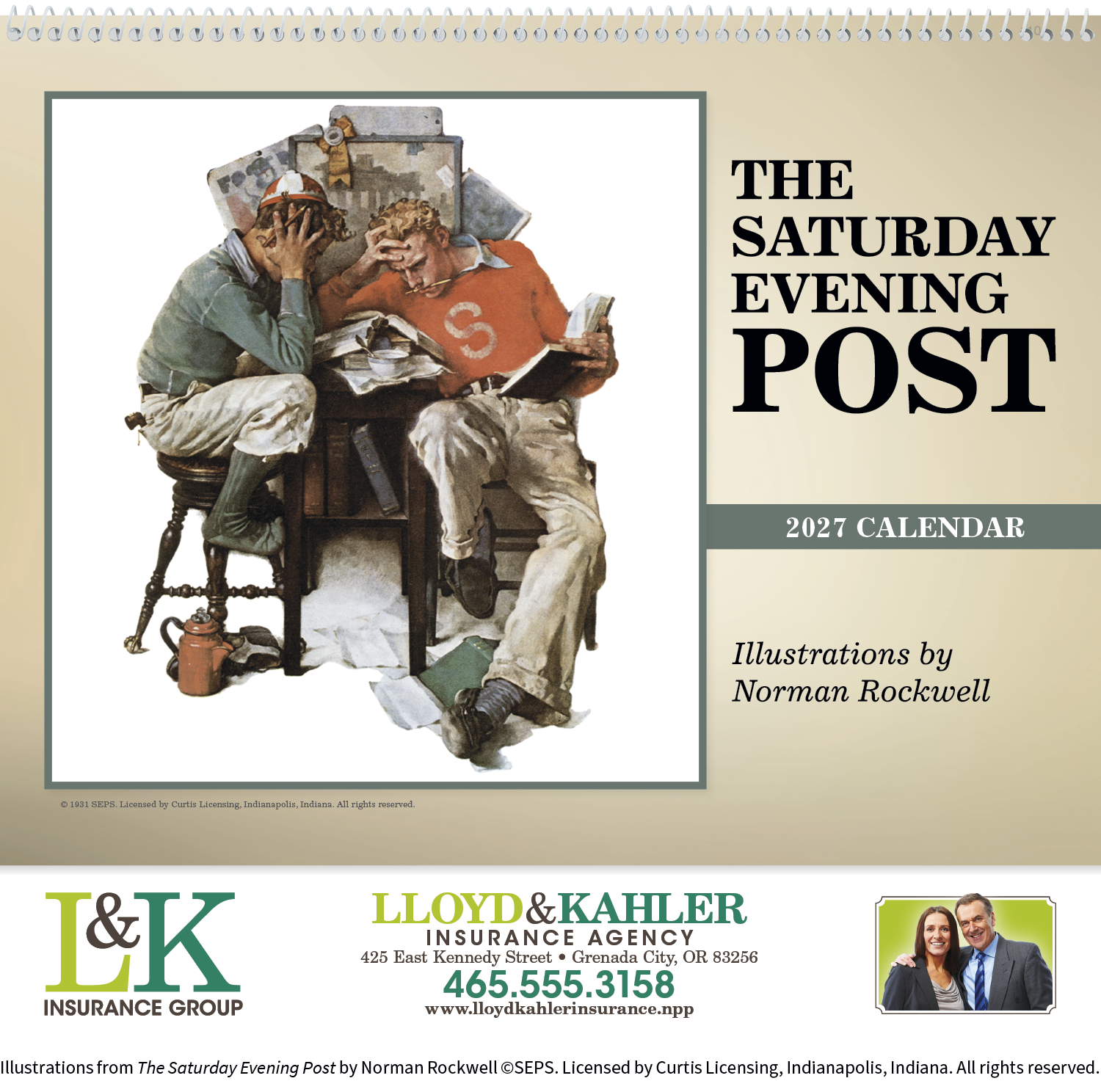 Triumph® Calendars The Saturday Evening Post Illustrations by Norman Rockwell Calendar 36