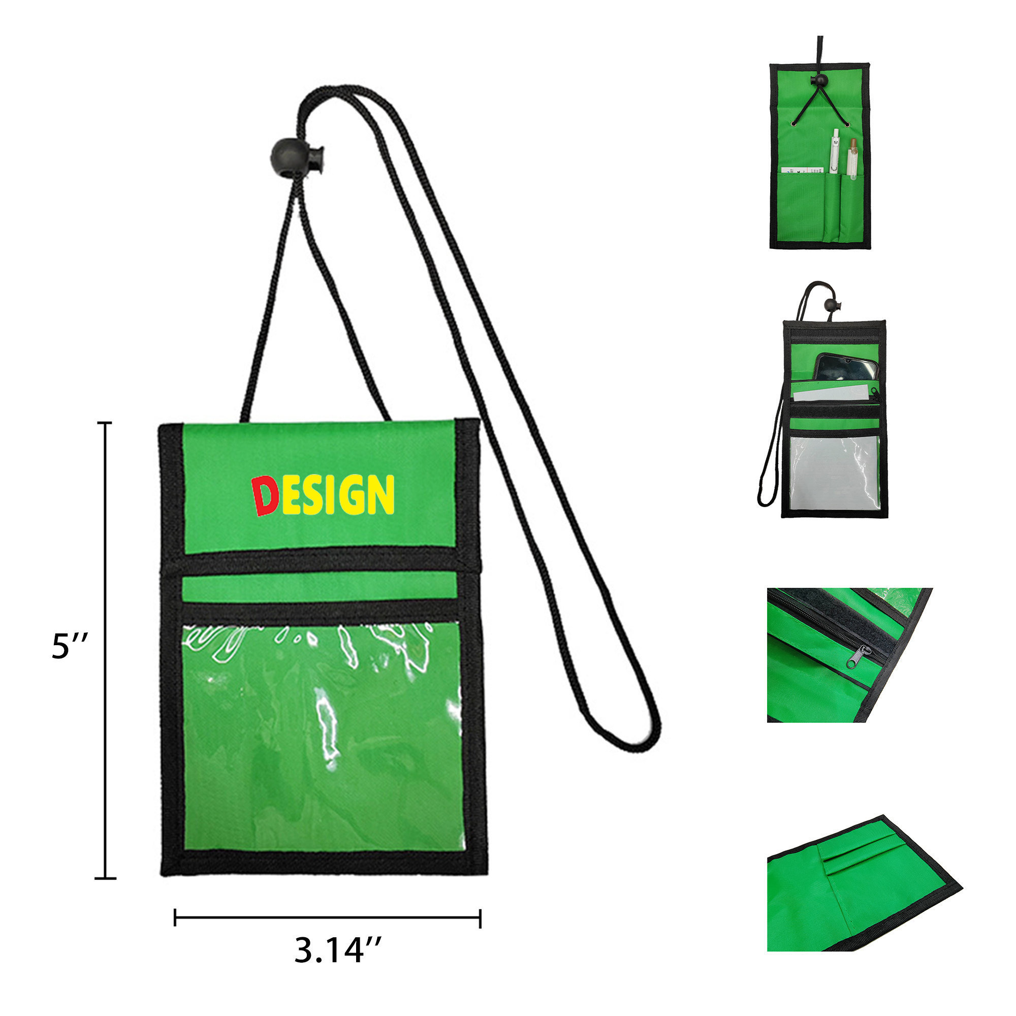 Multi-Pocket Nylon Credential Wallet Badge Holder 2
