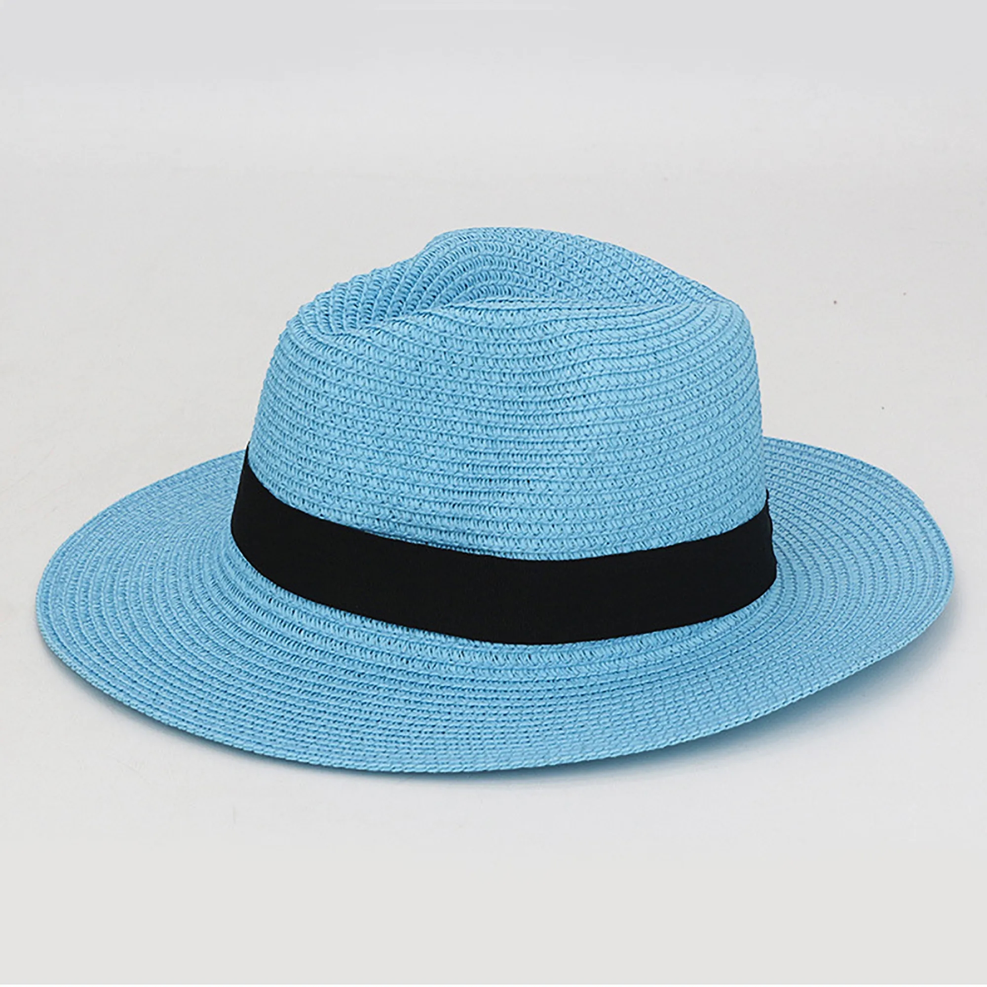 Handwoven Panama Straw Hat with Wide Brim Foldable 17