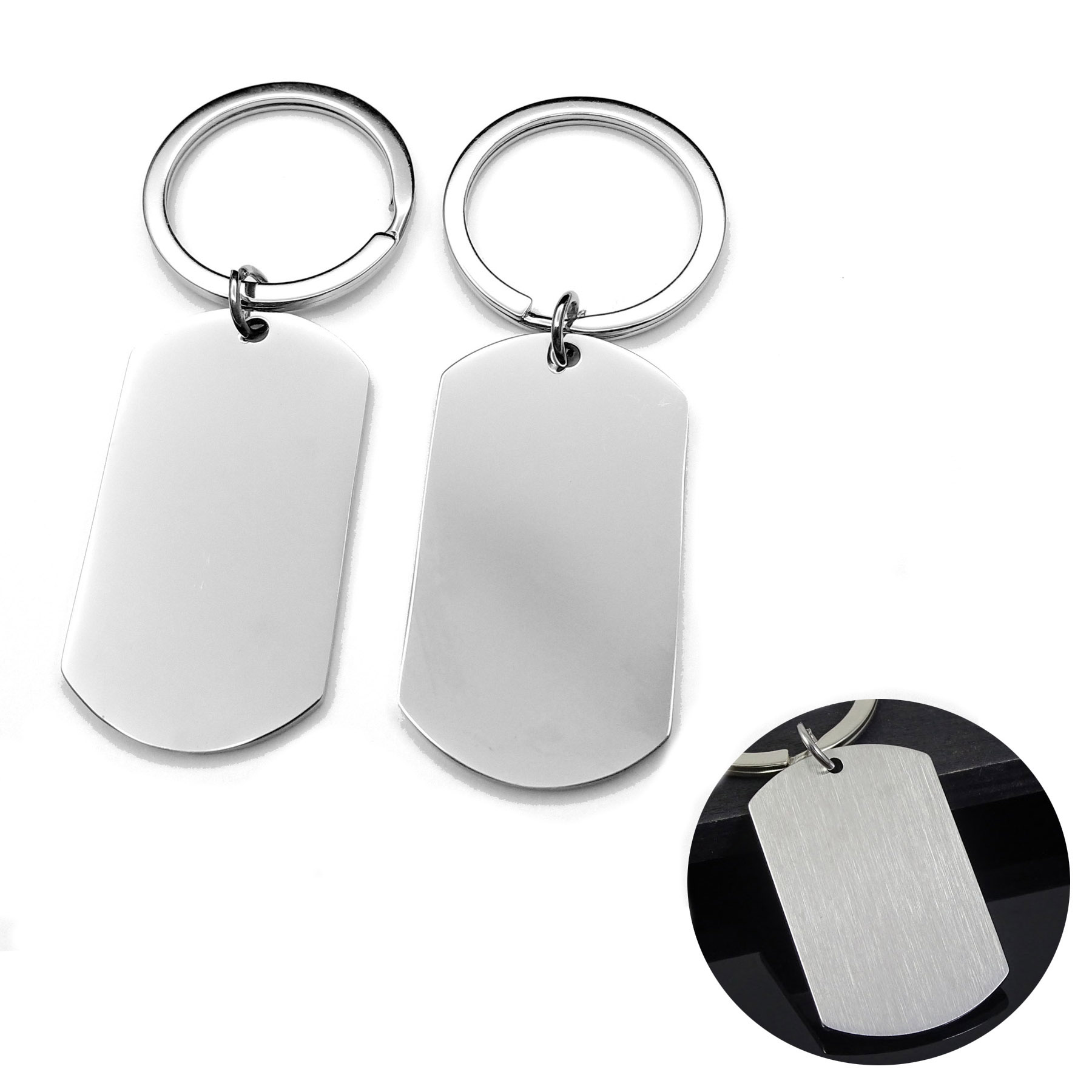 Keychain With Stainless Tag 2