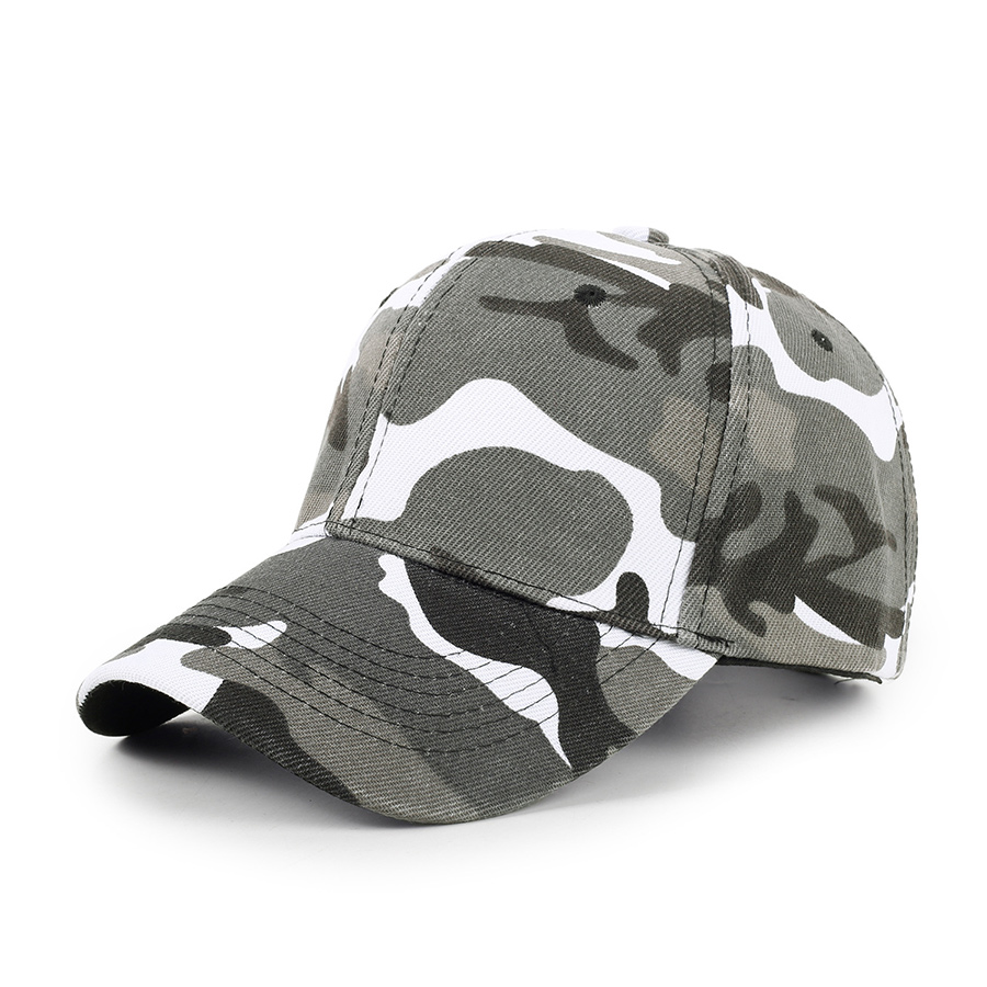 Stock Camo Polyester 6-Panel Baseball Cap 6