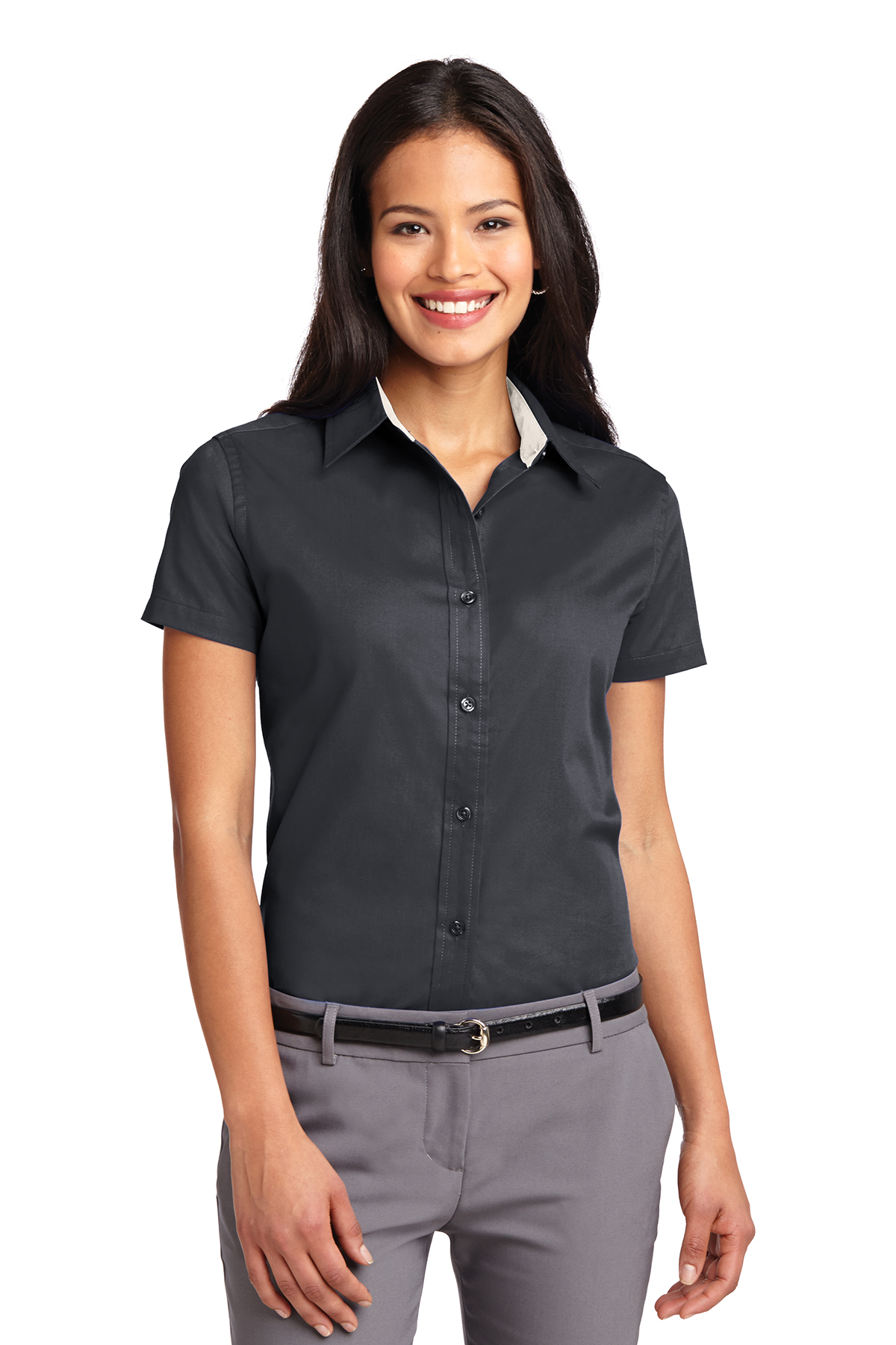 Ladies' Short Sleeve Oxford Button-Down Easy Care Shirts 14