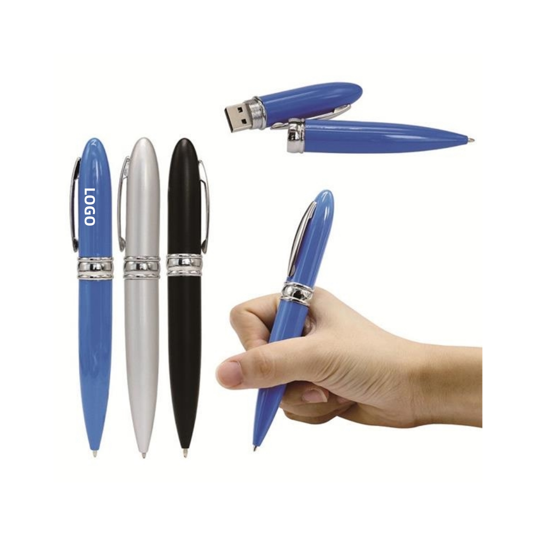 Light Metal Pen With USB 2