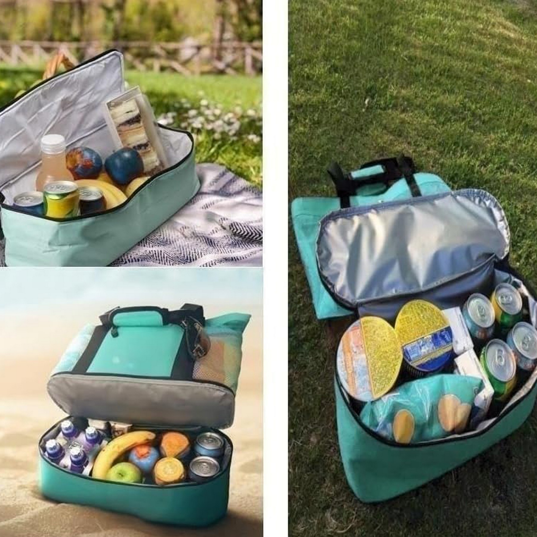 2 In 1 Beach Mesh Cooler Tote Bag 1