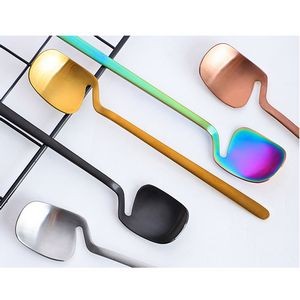 5.62 Inch Square Shaped Spoon With Side Hanger 18